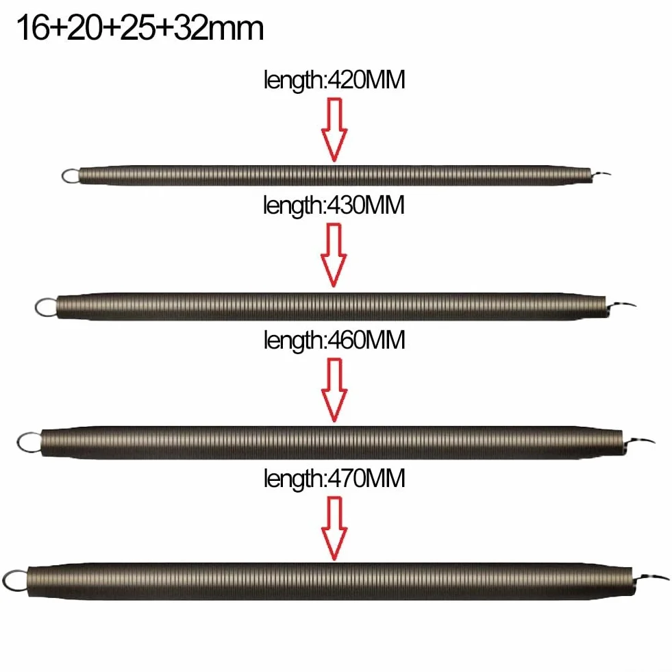 Muelle de flexión de tubería de PVC de 420 mm de largo tubo de flexión de resorte de tubo doblador de tubos de PVC para dispositivos de doblado de tuberías de PVC (16+20+25+32mm)