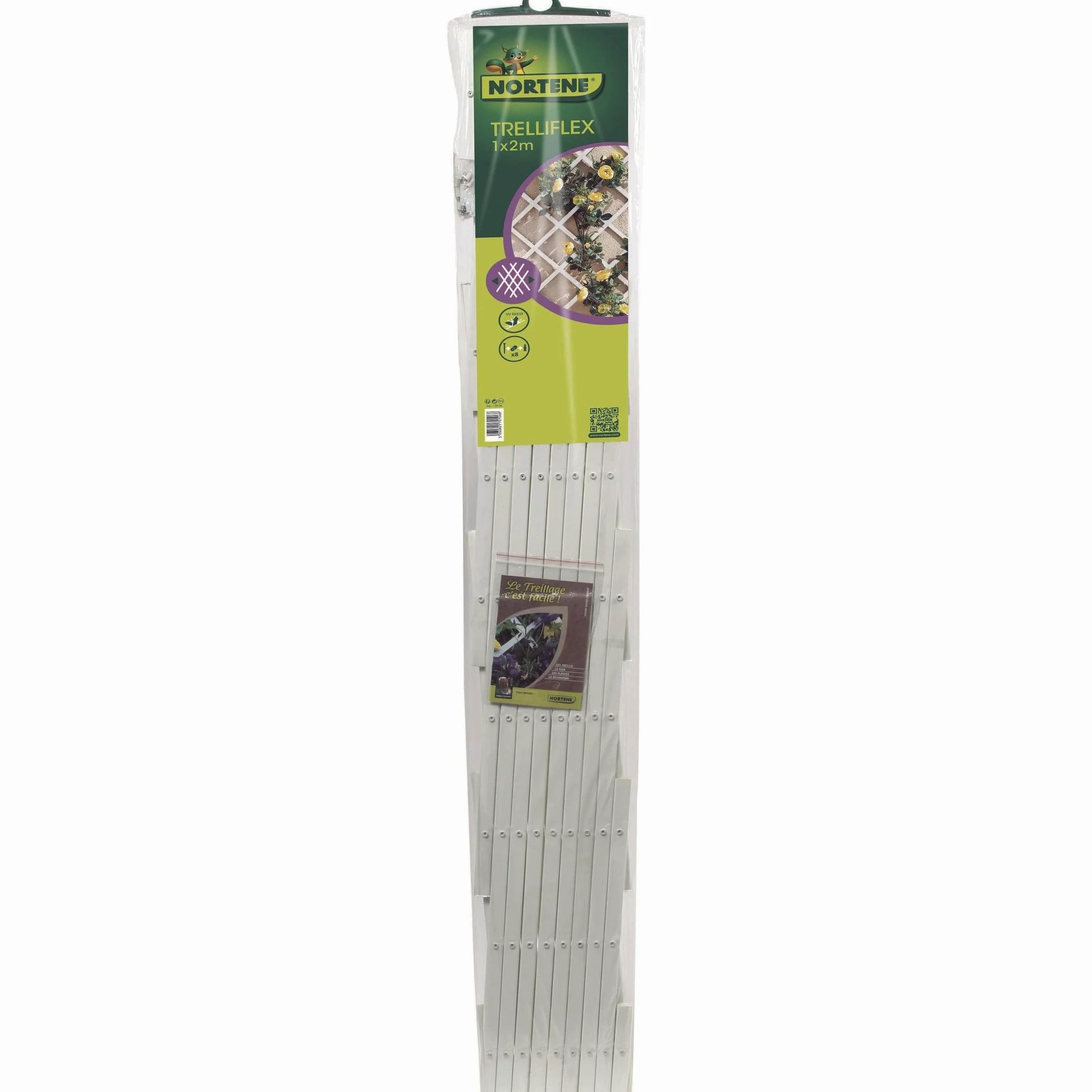 Celosia PVC Extensible 1x2 m blanco Trelliflex Nortene