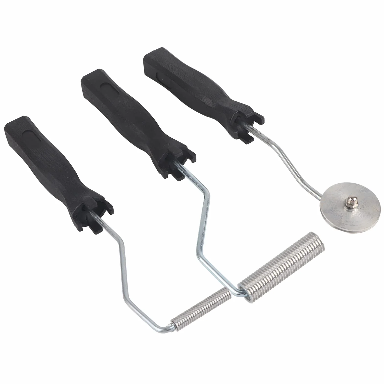 3 Herramientas de Rodillo de Fibra de Vidrio,Juego de Rodillo de Fibra de Vidrio Juego de Aleación de Aluminio con Mango de ABS,para Molde FRP,Bañera