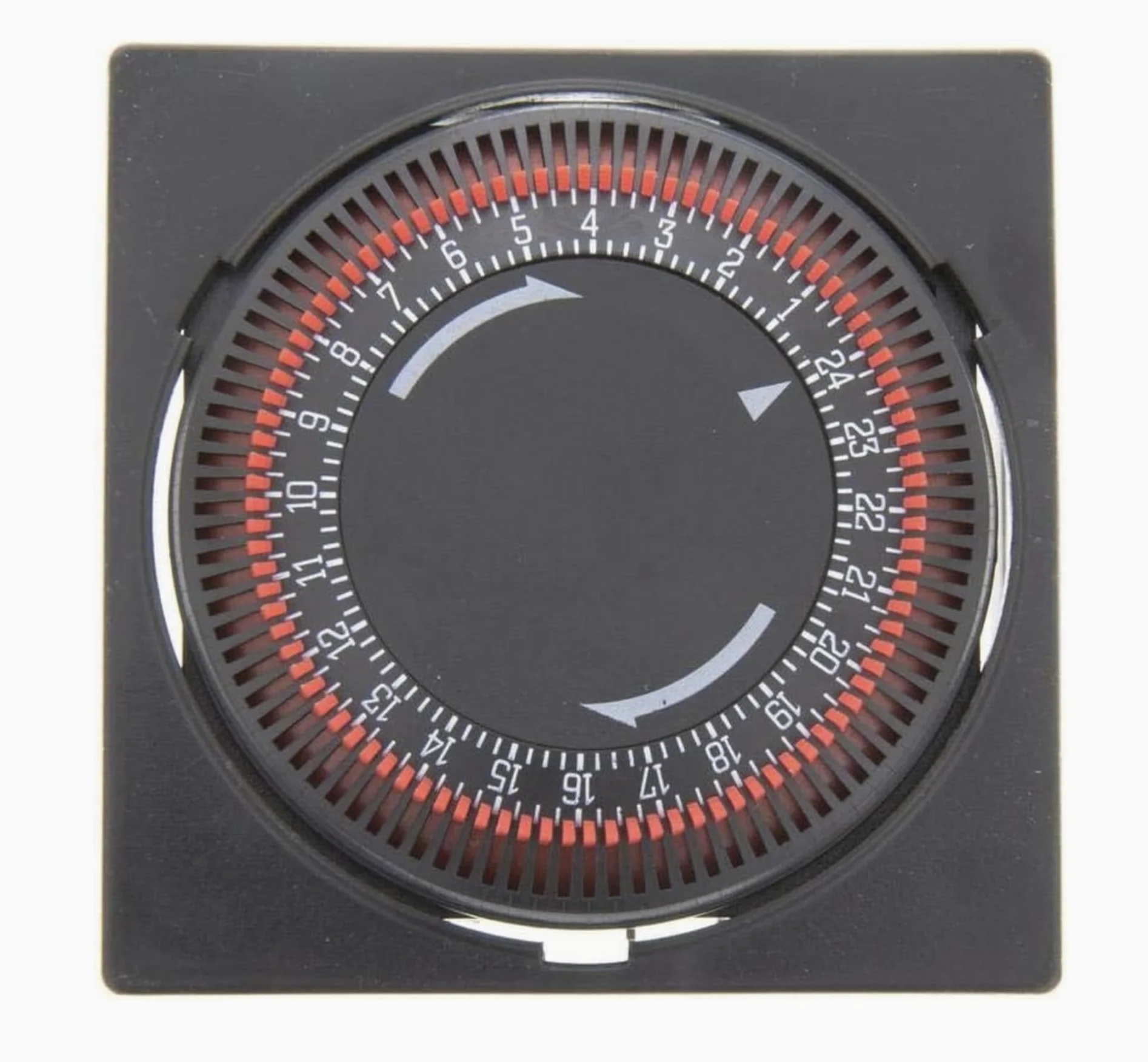 Reloj Temporizador Programador Horario 24h | Ciclos de 15 min | Capacidad 16A | Formato Encastrable Circular/Cuadrado | Control de Desescarche