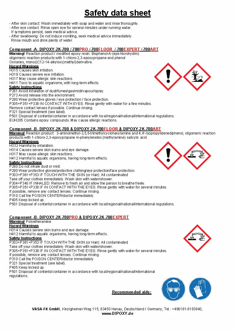 Dipoxy 2K-700 - Resina epoxi con pigmento (1,5 kg + 25 g), color azul 02