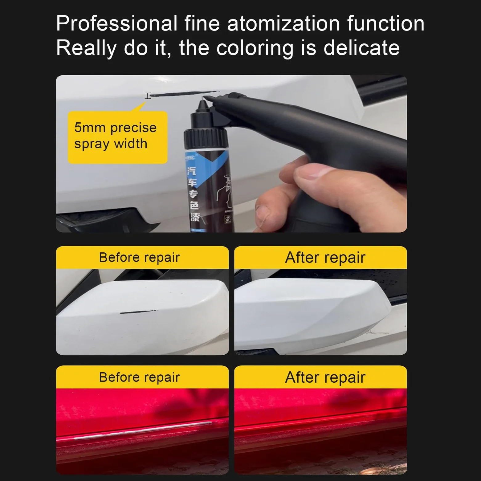 Pulverizador de pintura eléctrico - Pulverizadores de pintura con bomba de aire, rociador de pintura para valla | Pulverizador de pintura portátil con 2 contenedores, pulverizadores de pintura portil