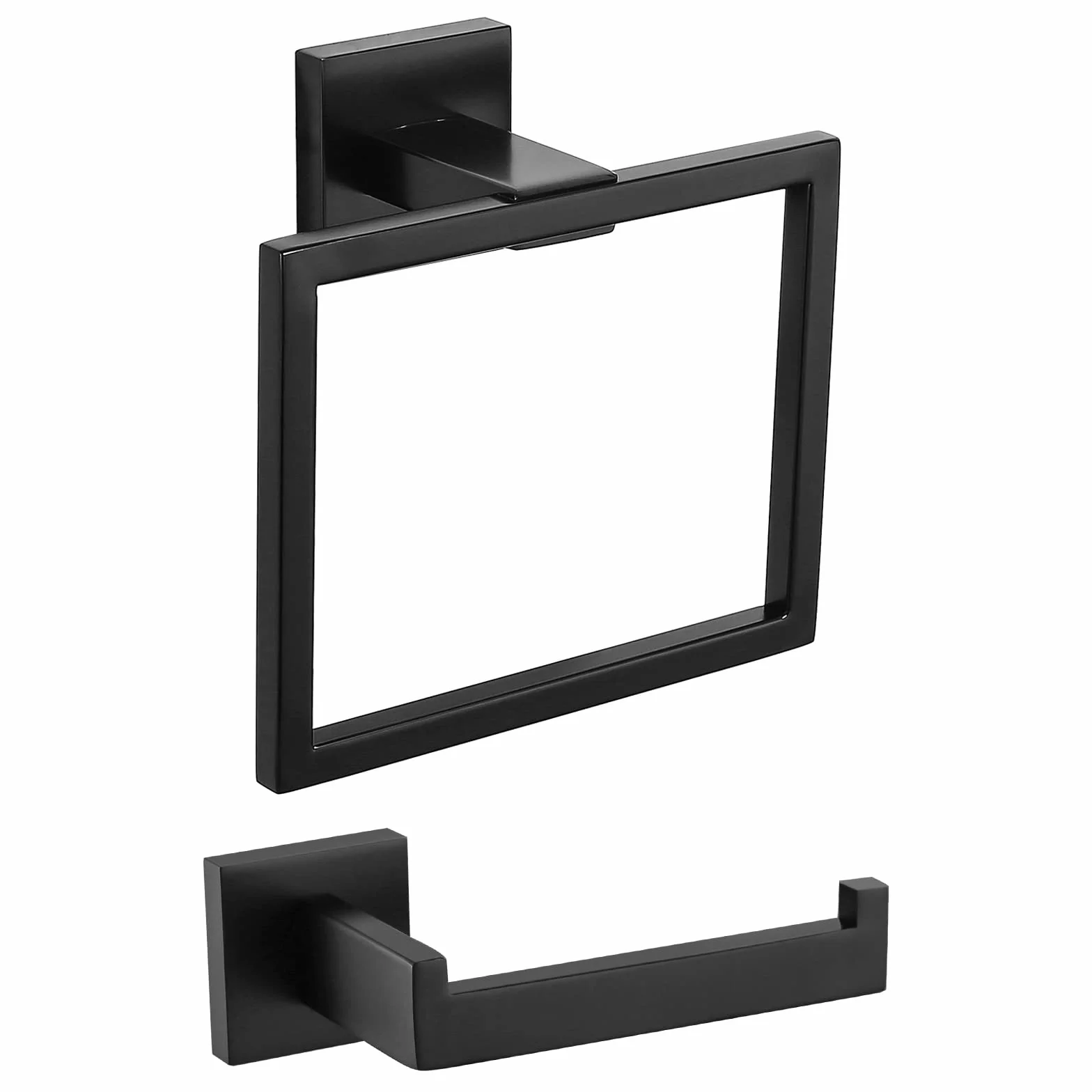 TURS Negro Toalleros de Aro Acero Inoxidable 304 Montado en Pared Chrome Soporte de Toalla