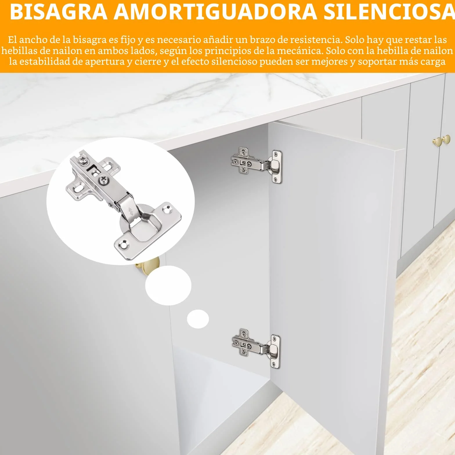 Bisagras Puertas Cocina 10 Piezas con Tornillos, Ángulo 90 Grados, Bisagras de Armario