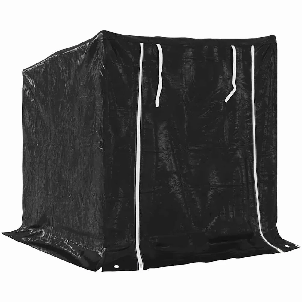 vidaXL Leñero Cubierta Lluvia 100,5x80,5x110,5 cm Acero galvanizado, Almacenamiento de leña, Soporte para leña para Chimenea, Almacenamiento de leña para Interior