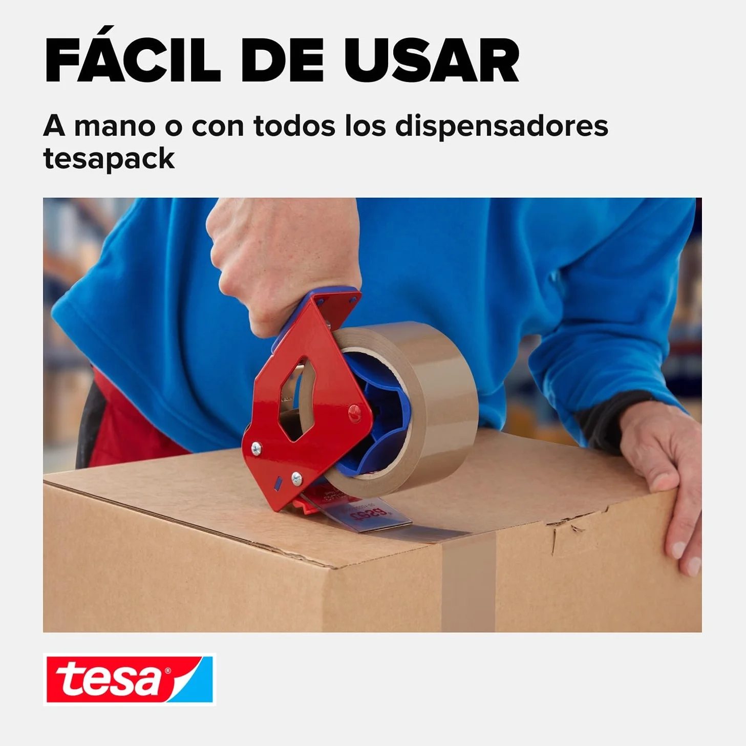 tesapack - Cinta Adhesiva para Embalar, Sellar y Empaquetar - Resistente al envejecimiento y al desgarro - Extra fuerte y sin disolventes - 6x 66 m x 50 mm - Marrón