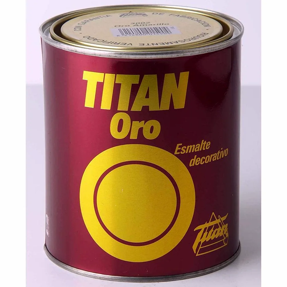 Titan Esmalte Decorativo, Brillante Oro Amarillo, 125 ml