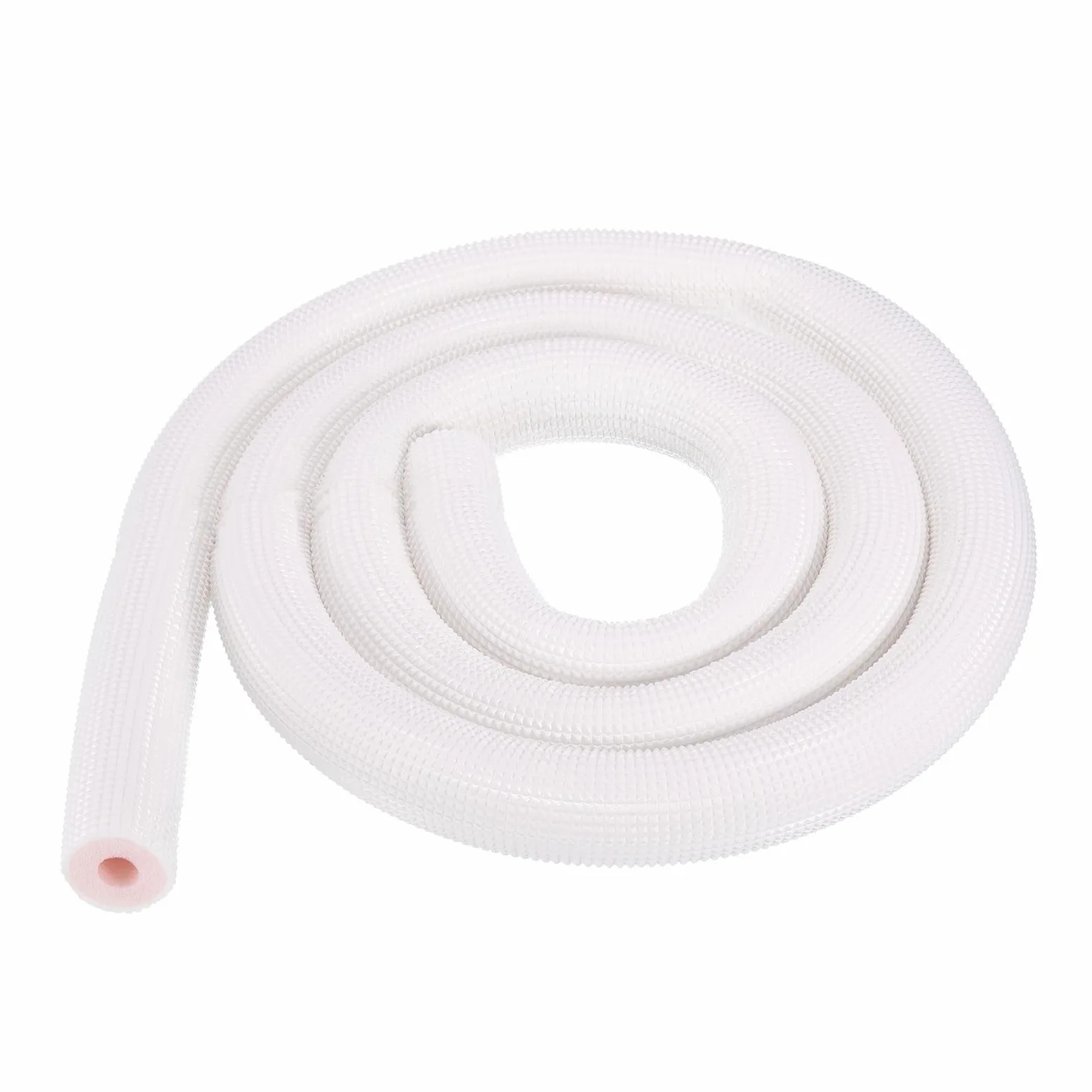PATIKIL Tubo de Aislamiento de Tubería de 12mm ID x 10mm Grosor x 1.8m Tubo de Espuma Aislante Antideslizante para Tuberías de Aire Acondicionado Color Blanco Rosa