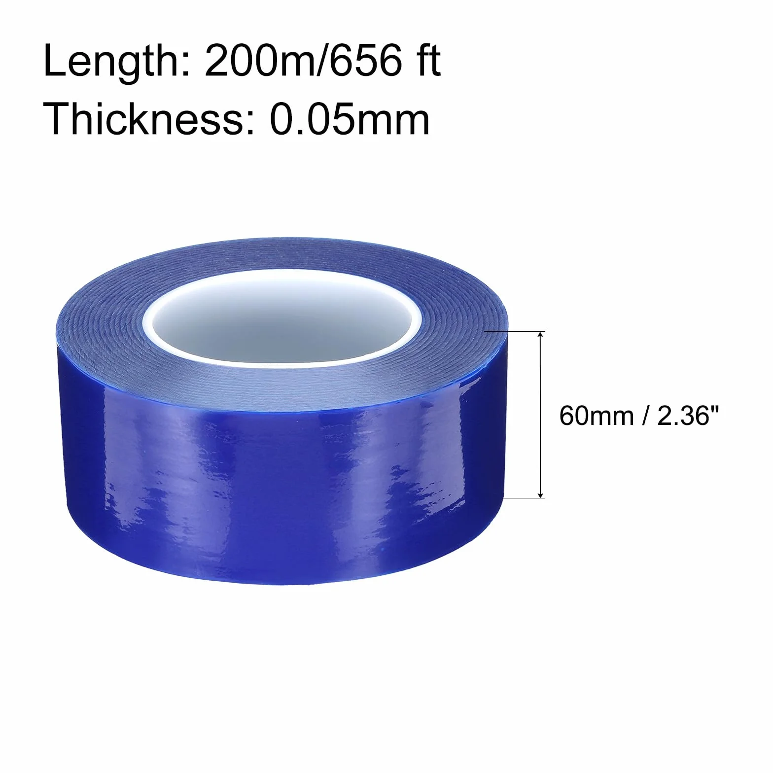 QUARKZMAN Cinta de Película Protectora Removible, 2.36 Pulgadas x 656 Pies Cinta de Película Protectora de Superficie contra Arañazos para Muebles, Electrodomésticos, Azul