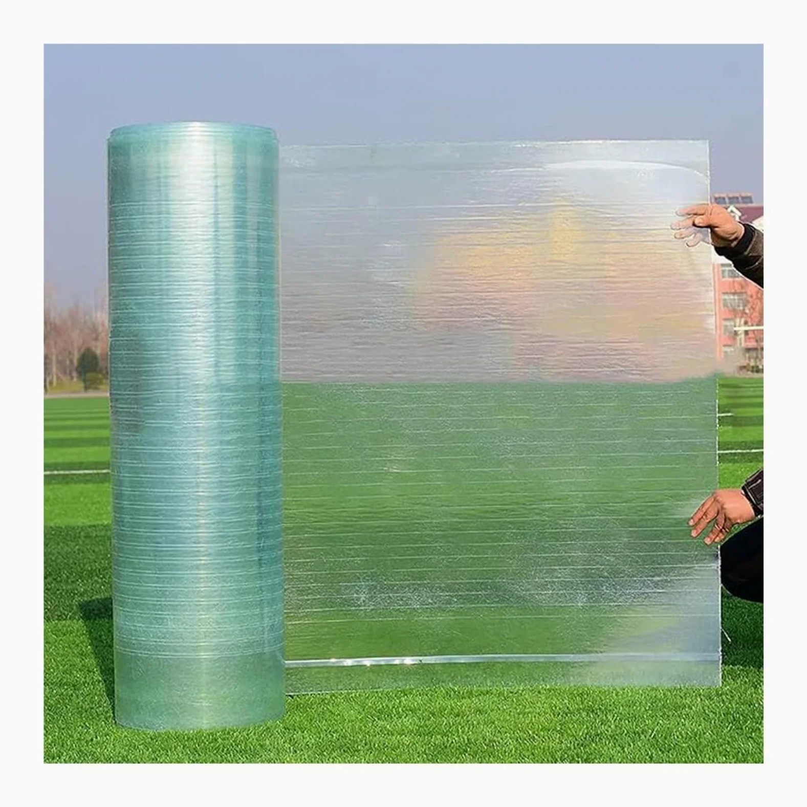 Marquesinas para Exterior contra Sol y Lluvia Resistente a los Impactos Láminas Tejados Paneles Luz Solar Patio, Tabique, Toldo(1.2x2m/3.94x6.56ft)