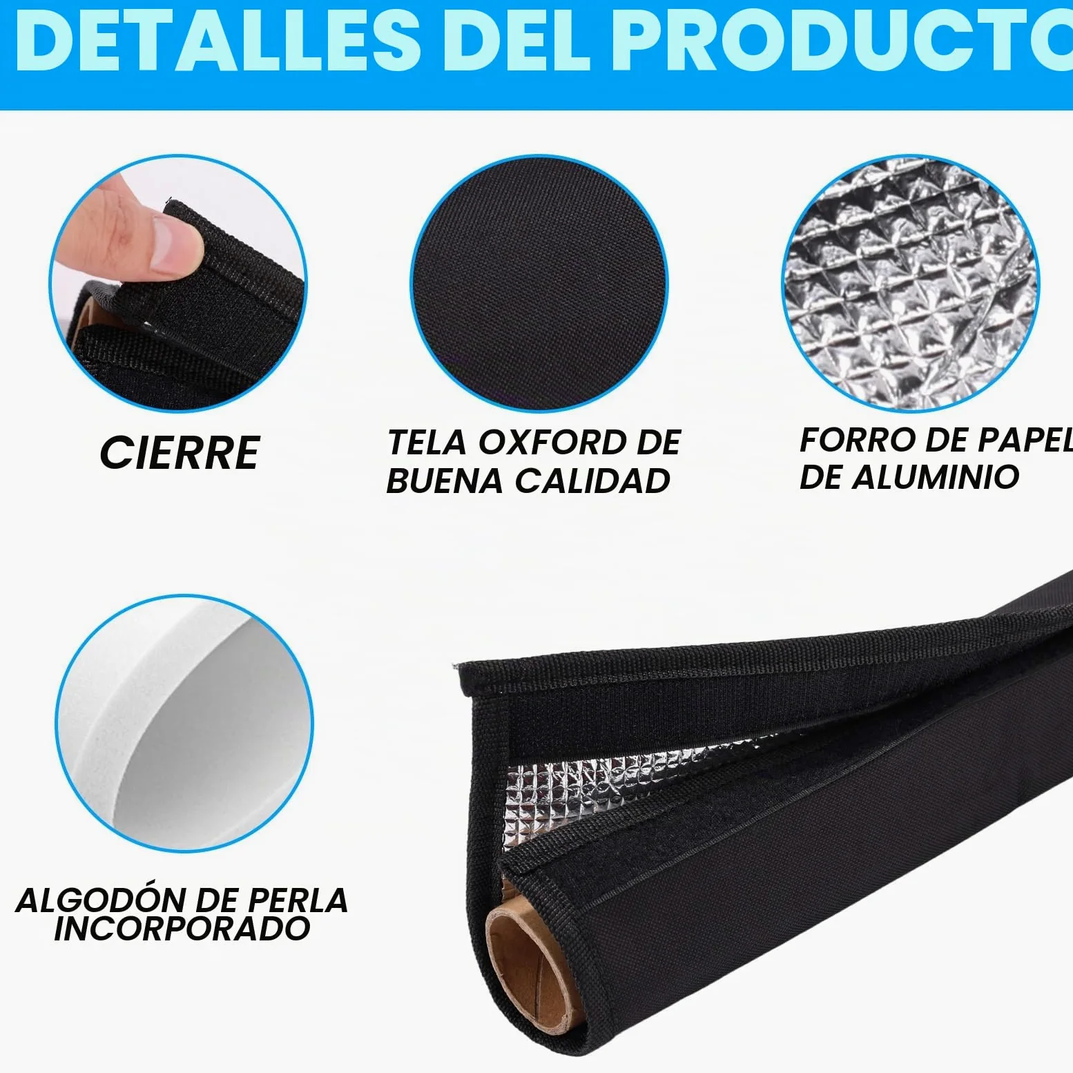 Cubierta Aislante para Tuberías, 183x26cm Cubierta Protectora Aislante Tuberías Aire Acondicionado Exterior Oxford con Revestimiento Aluminio para Protección Exteriores