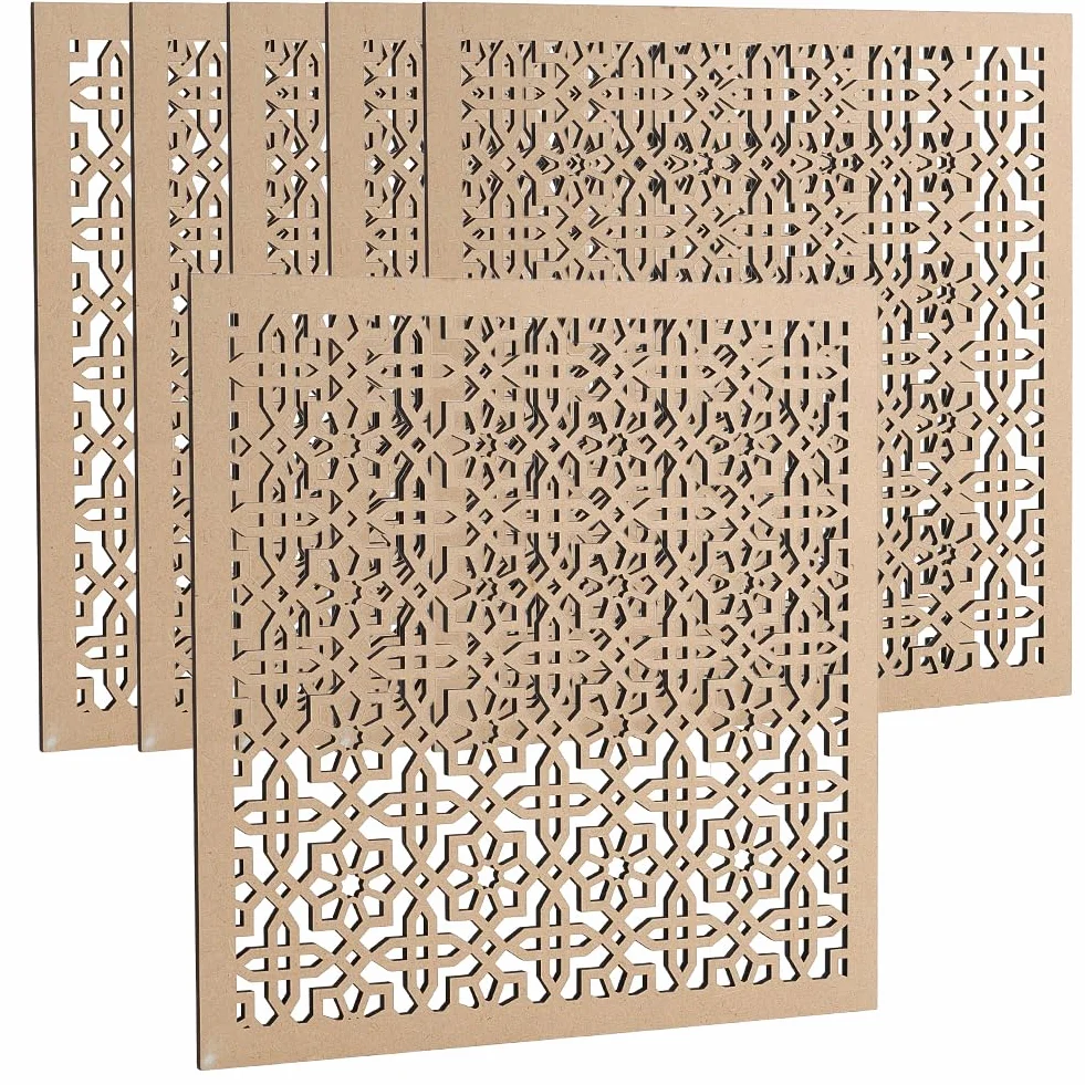 OLYCRAFT - Juego de 6 fundas de ventilación de madera para techo, 30 x 30 cm, rejilla de ventilación decorativa para pared y ventilación de techo