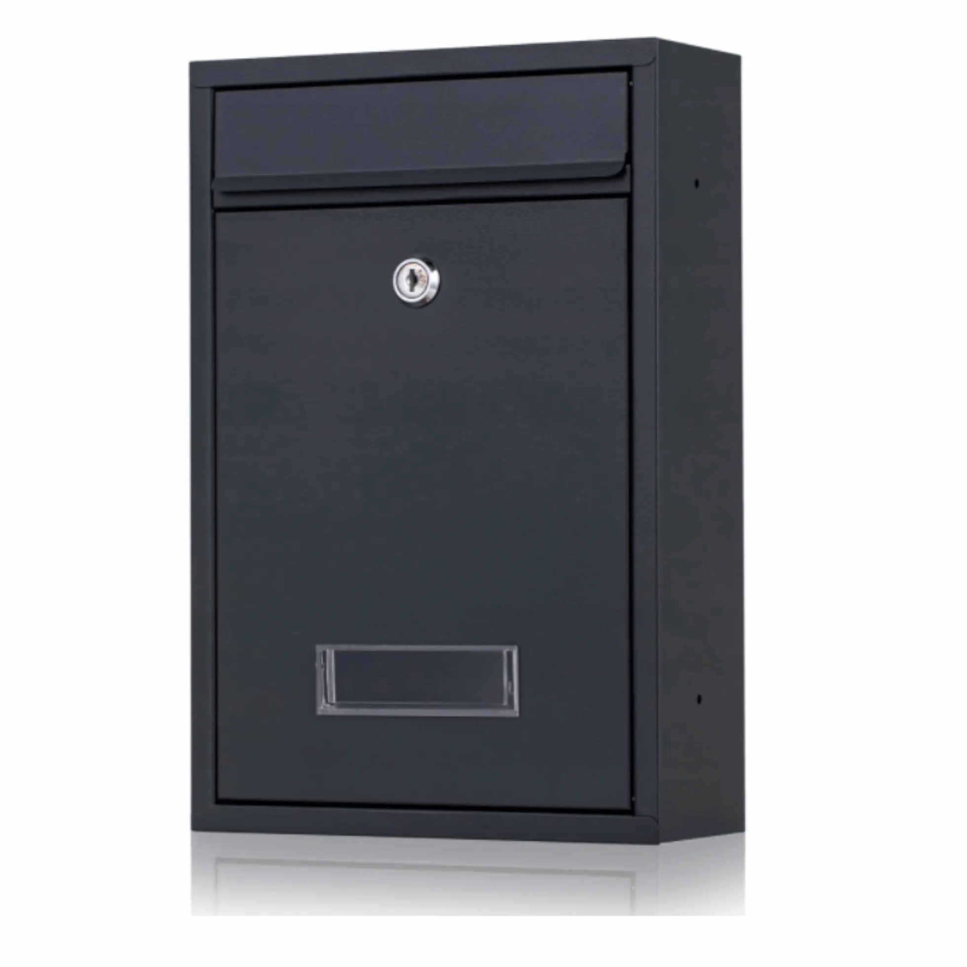 Virone Bali Buzon Exterior de Acero Galvanizado con Placa De Identificación y Llave (Antracita)