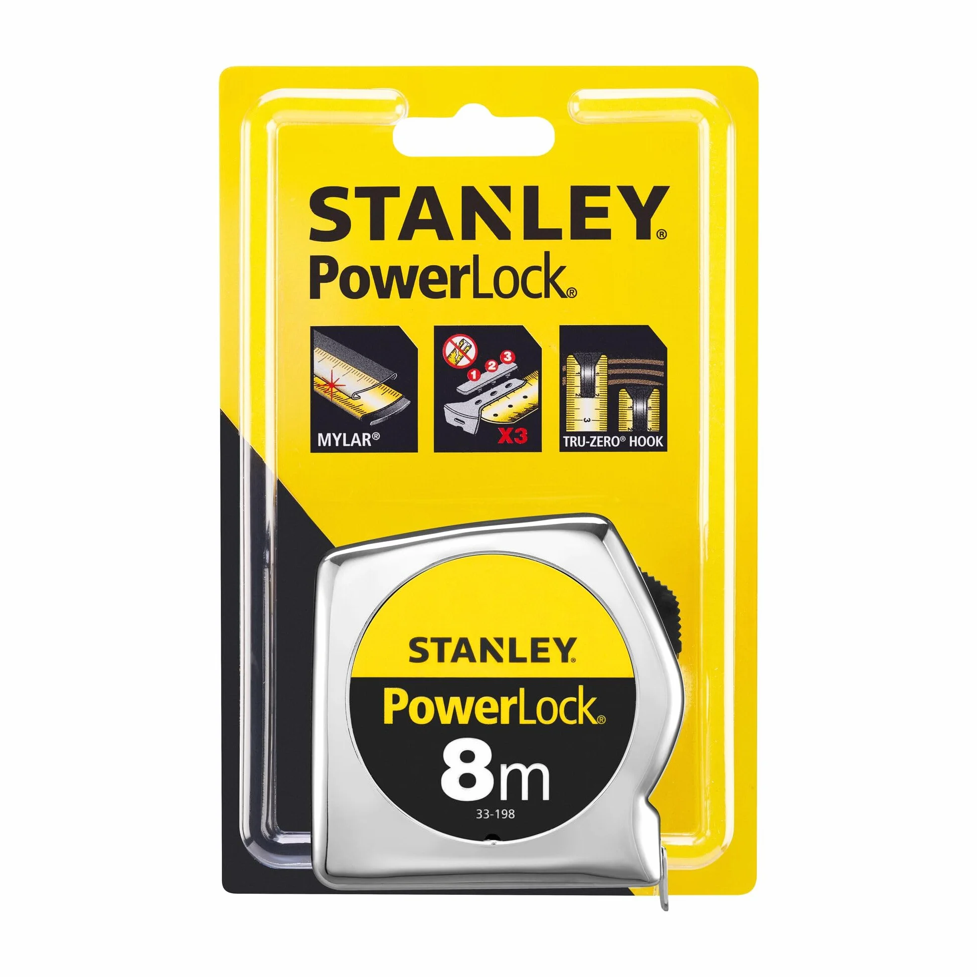 Stanley 1-33-198 - Flexómetro Powerlock Classics abs 8m x 25mm