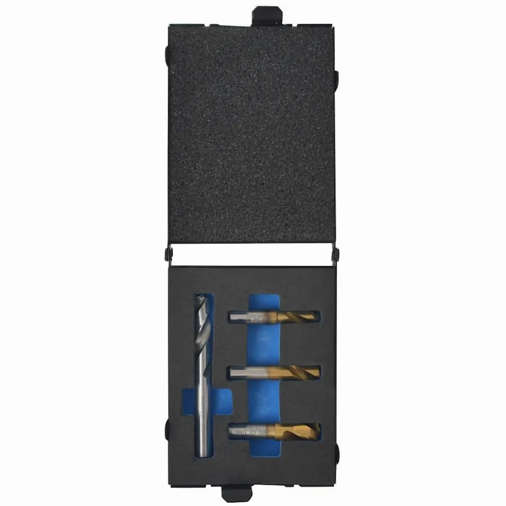 Juego de 4 brocas HSS, diámetro de broca de 6,5 a 10 mm, incluye caja robusta, ideal para reparación, montaje, taller, herramienta de mano universal para coche, coche, bicicleta