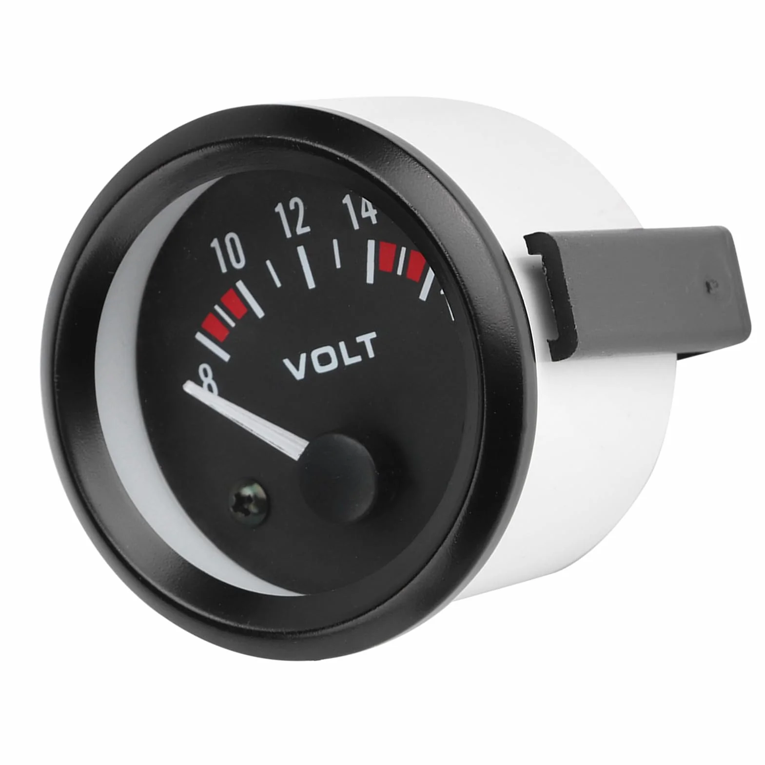 Voltímetro universal para coche 12 V, indicador de voltaje 2" (52 mm), rango 8-16 carcasa aleación aluminio, fácil instalación, compatible con sistemas alimentación automotriz