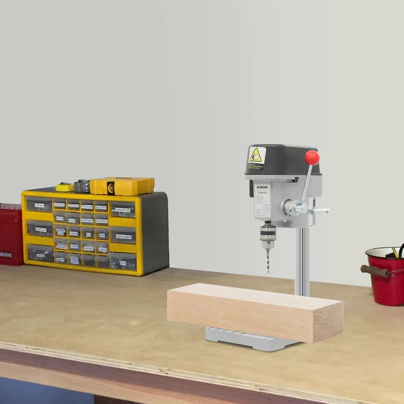 Taladro de banco de trabajo portátil de 340 W taladros de columna de velocidad ajustable para bricolaje y modelismo