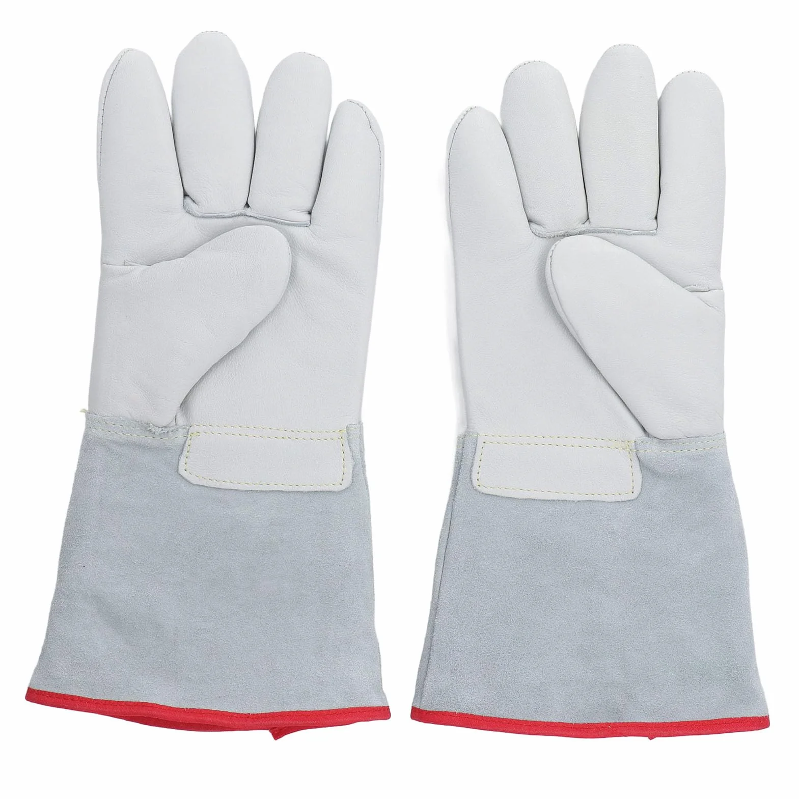 LiebeWH 1 Par de Guantes Criogénicos Gruesos de Cuero para Baja Temperatura Protección contra Nitrógeno Líquido y Hielo Seco hasta -260°C