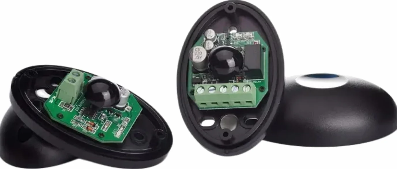 Par de Sensores de Fotocélula,Kit universal de fotocélula infrarroja 12 / 24v AC - DC, sensor de Seguridad con filtro solar,para automatización de puertas y garajes