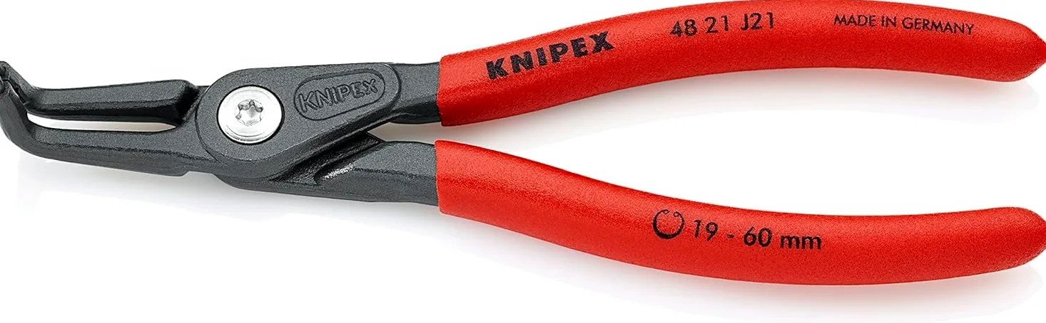 KNIPEX Alicate de precisión para arandelas para arandelas interiores en taladros con cartulinas autoservicio Mangos, 48 21 J21 SB