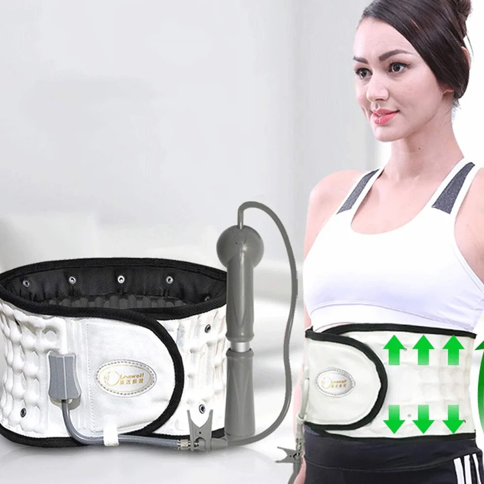 Neumático Soporte Lumbar Cinturón,Masaje Auto-Calentamiento Terapia Magnética para Dolor Alivio Y Lesión Hombres Mujer