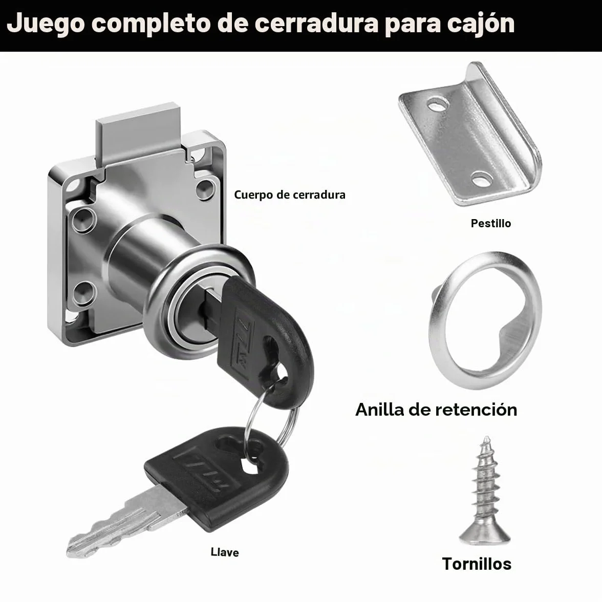 Jinsion 4 Piezas Cerradura Taquilla Armario con Llave Acero Inoxidable