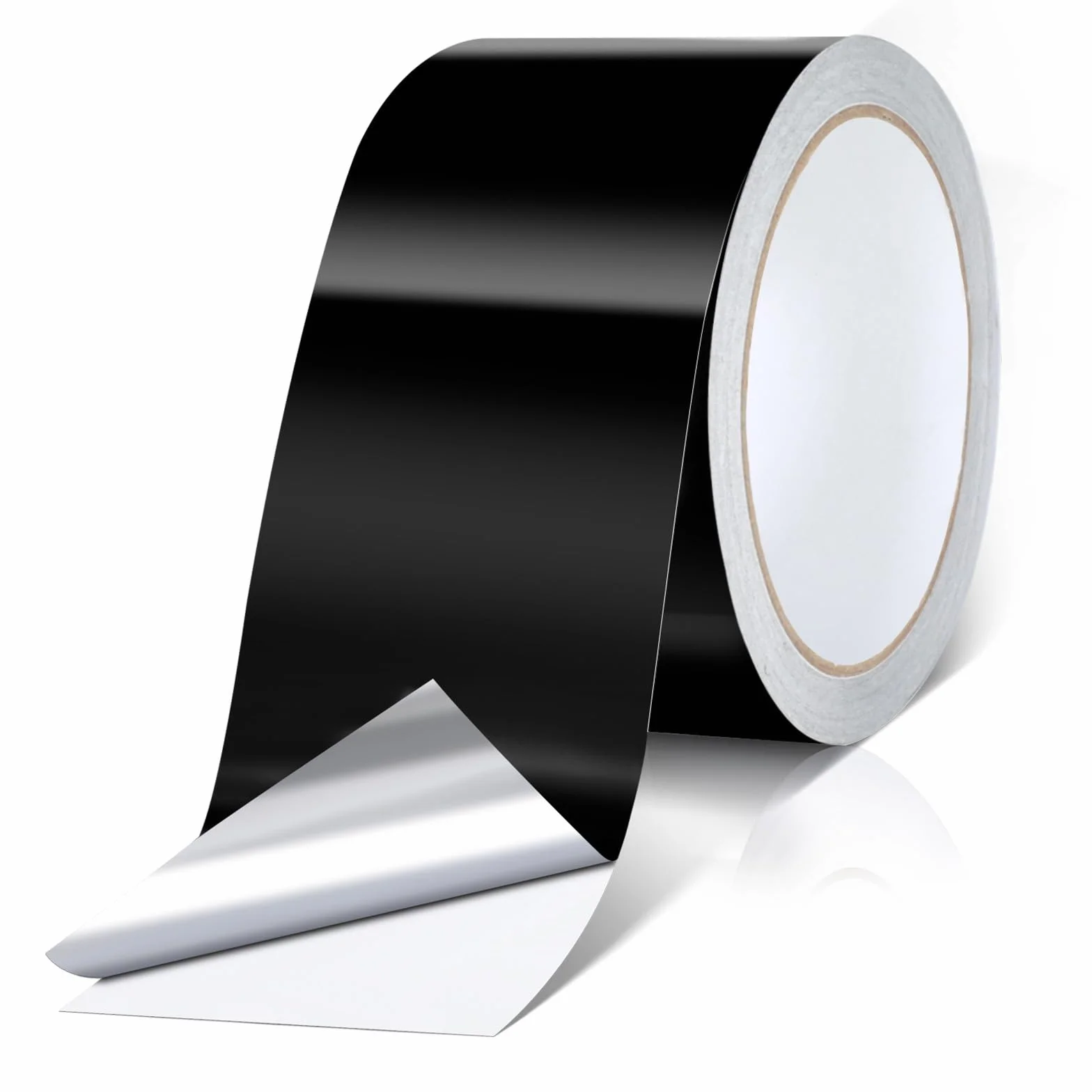 Cozary Cinta de Aluminio Negra 50mm x 20m,Cinta Aluminio Adhesiva Impermeable y Resistente al Calor,Cinta Selladora Metálica para Conductos de Aire Altas y Bajas TemperaturasTemperaturas