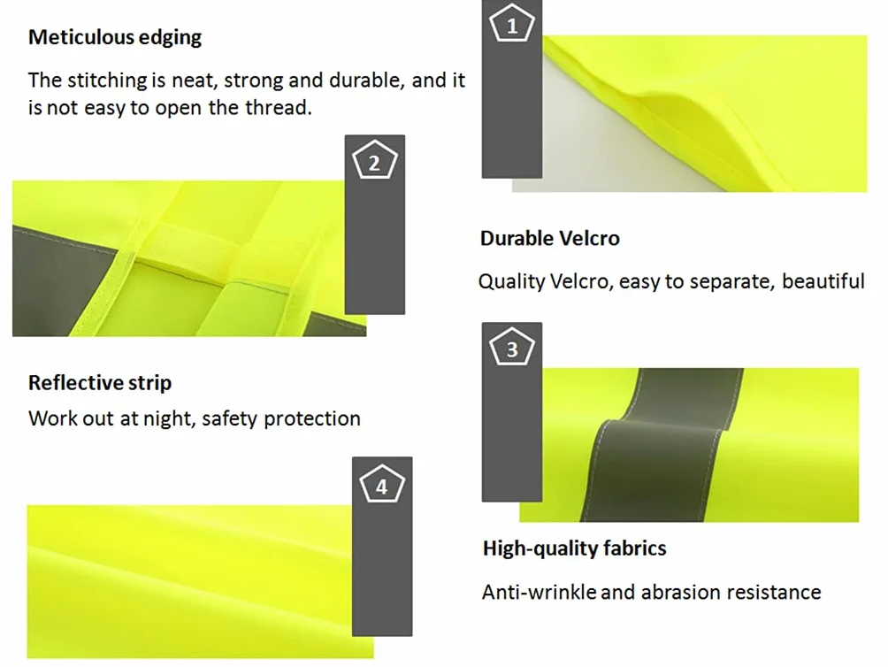 Anlising Chaleco Reflectante, 10PCS Chaleco de Seguridad, Chaleco Reflectante de Seguridad, Chaleco de Seguridad de Alta Visibilidad, Auto Chaleco De Seguridad, para Correr, Conductor, Limpiadores