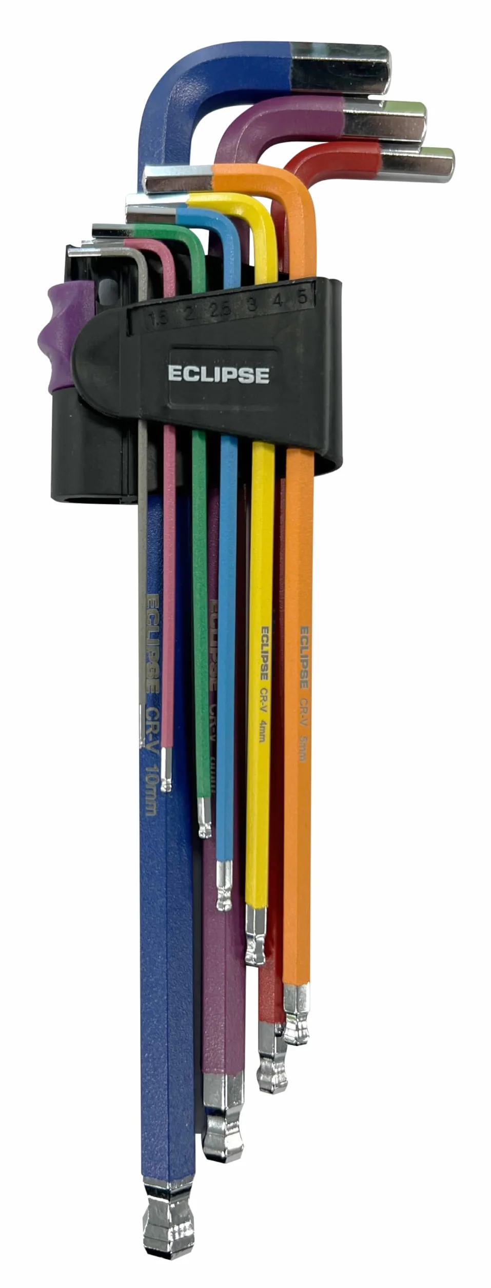 Eclipse Professional Tools EHK9PS-L Juego de 9 llaves hexagonales extra largas de colores codificados