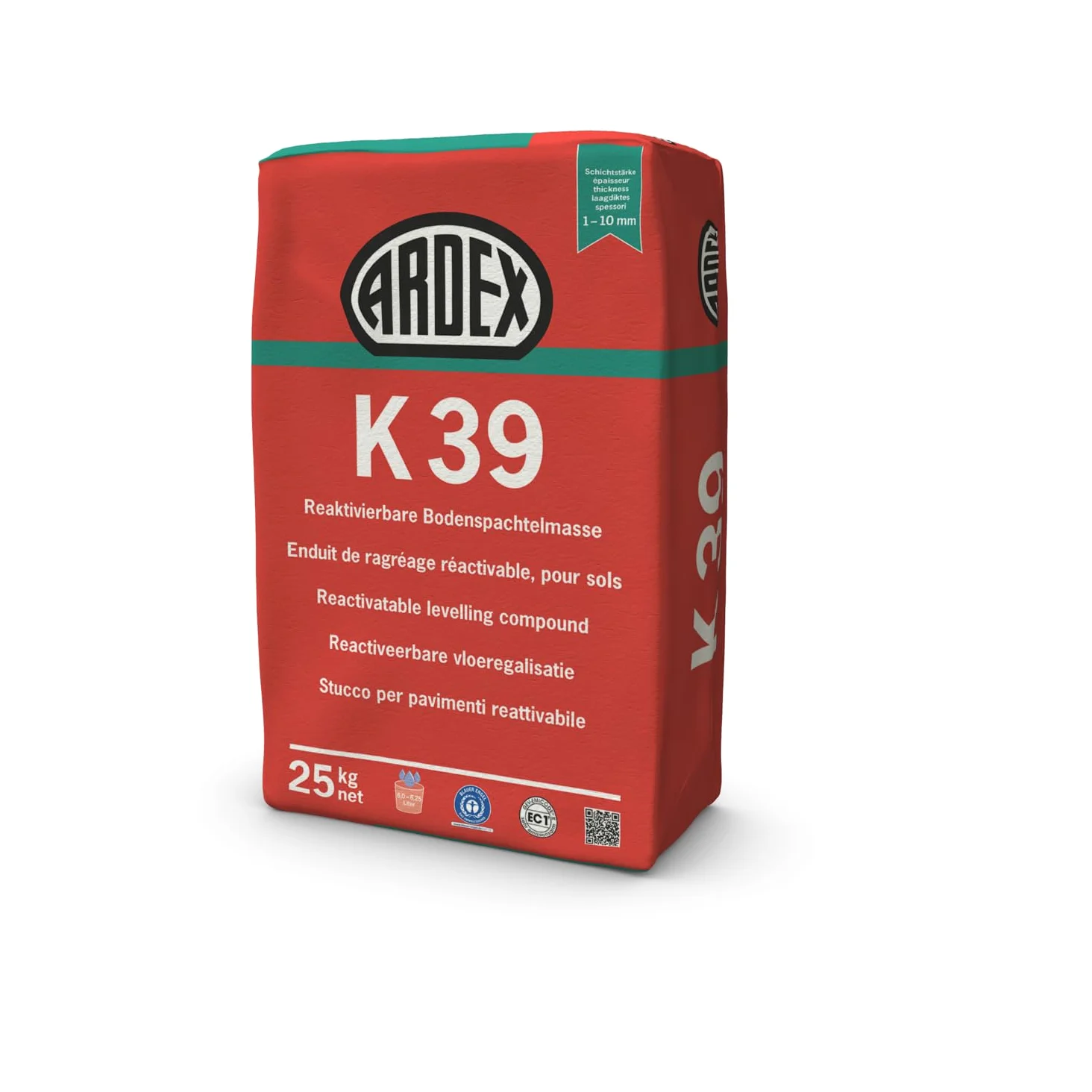 Ardex K39 Microtec - Masilla para suelo (25 kg, base de cemento)