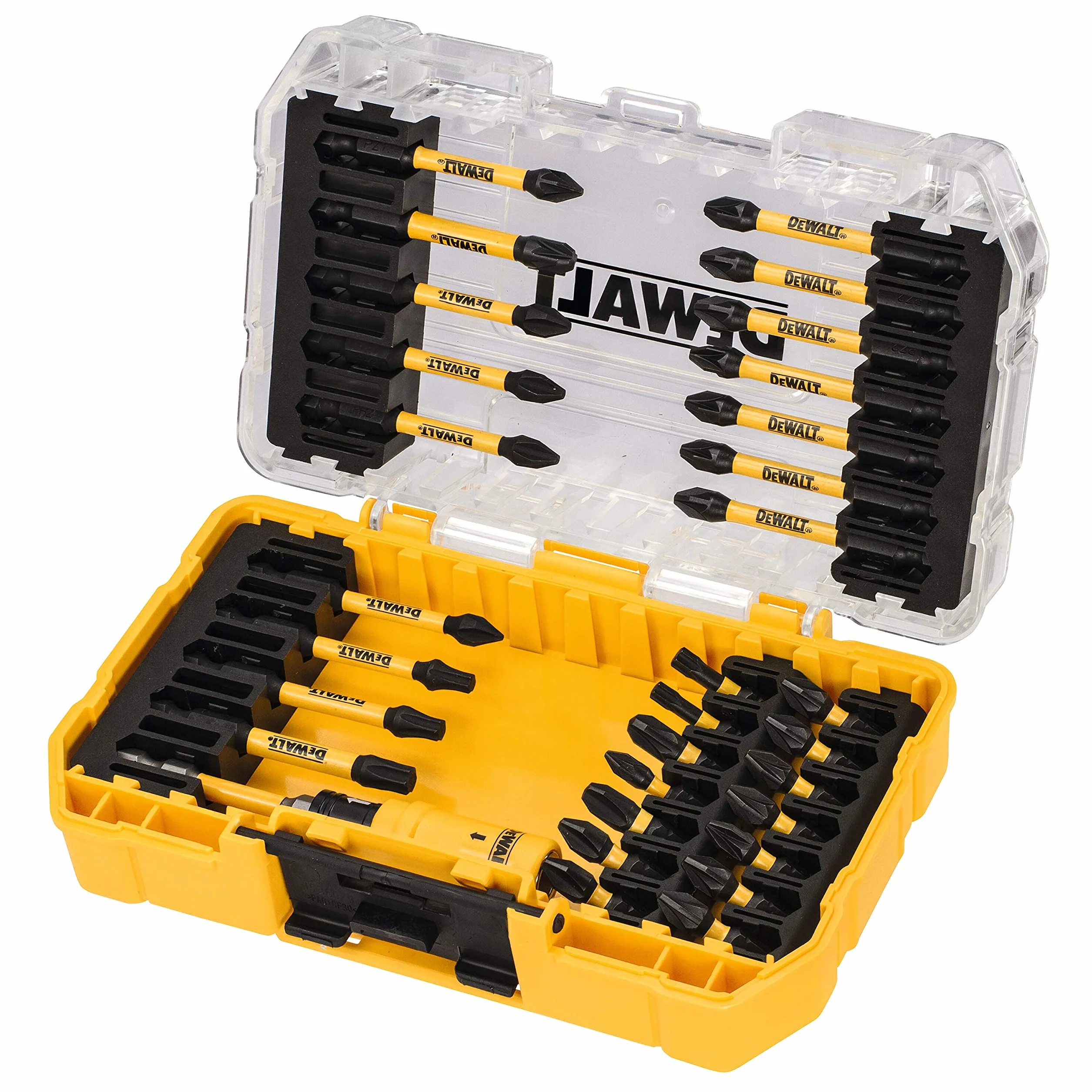 DEWALT DT70739T-QZ - Toughcase: Juego de 31 piezas, Puntas de atornillador FLEXTORQ, Extracción/Retención de brocas rápida y fácil, Estuche de Almacenamiento TSTAK