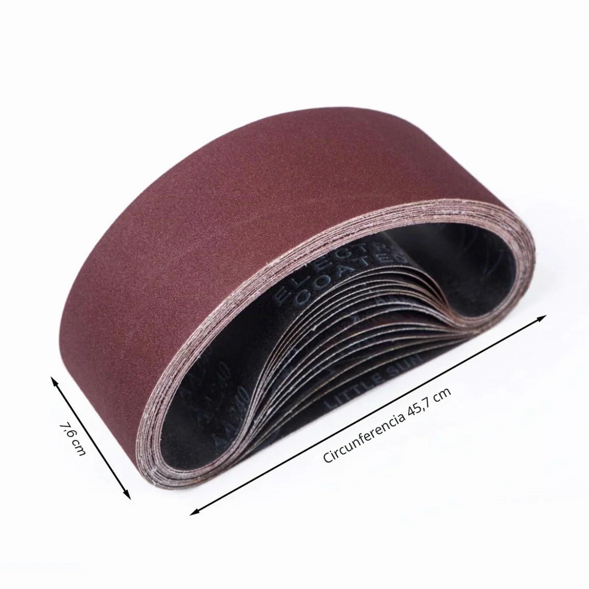 STEBRUAM Bandas de Lija 75 x 457 mm, 15 Piezas, Granos 80/120/150/240/400 para Lijadora de Banda