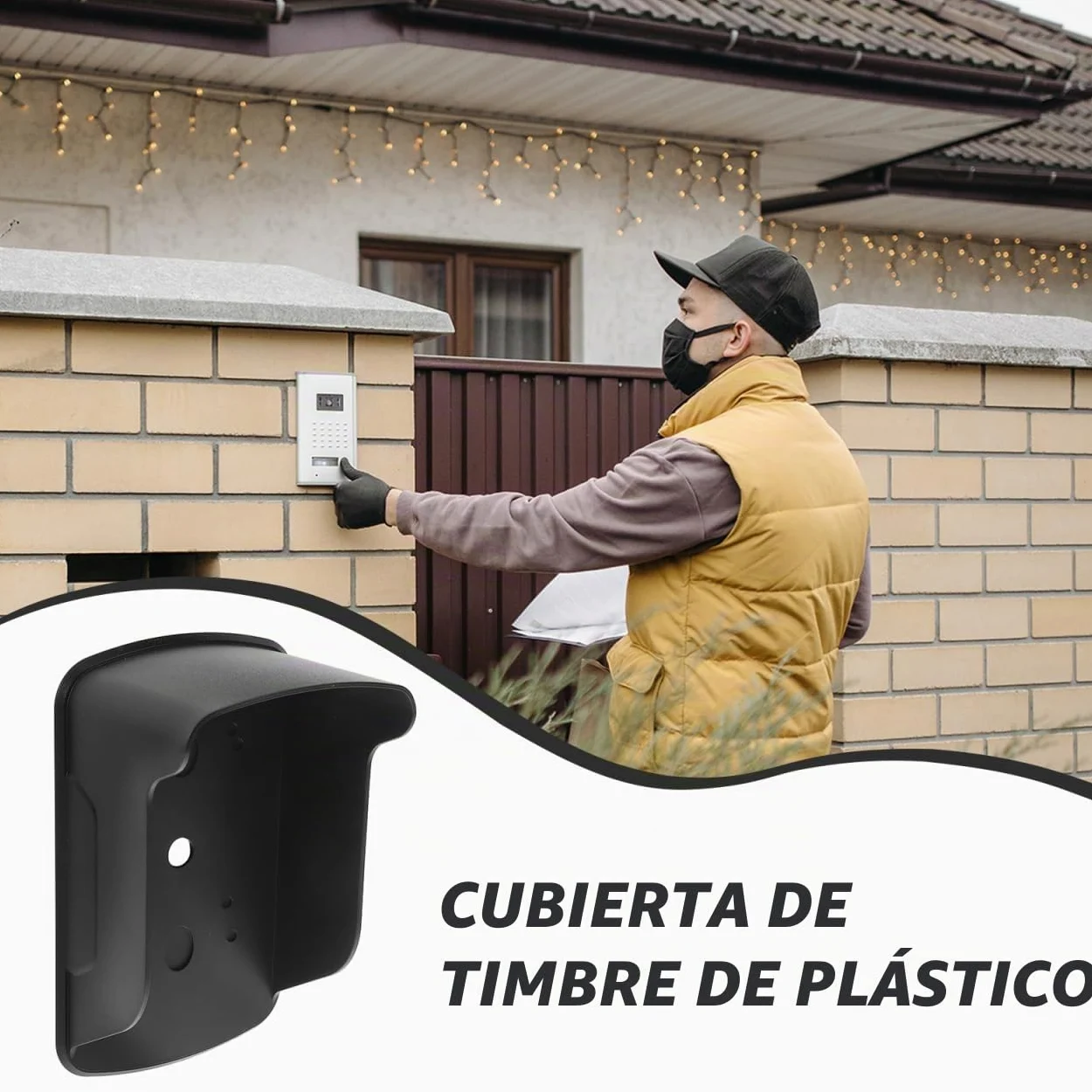 Angoily Cubierta De Lluvia para Máquina De Control De Acceso Protector Impermeable para Timbre E Intercomunicador Fácil Instalación 6.7X4.1X3.1 Pulgadas para Exteriores