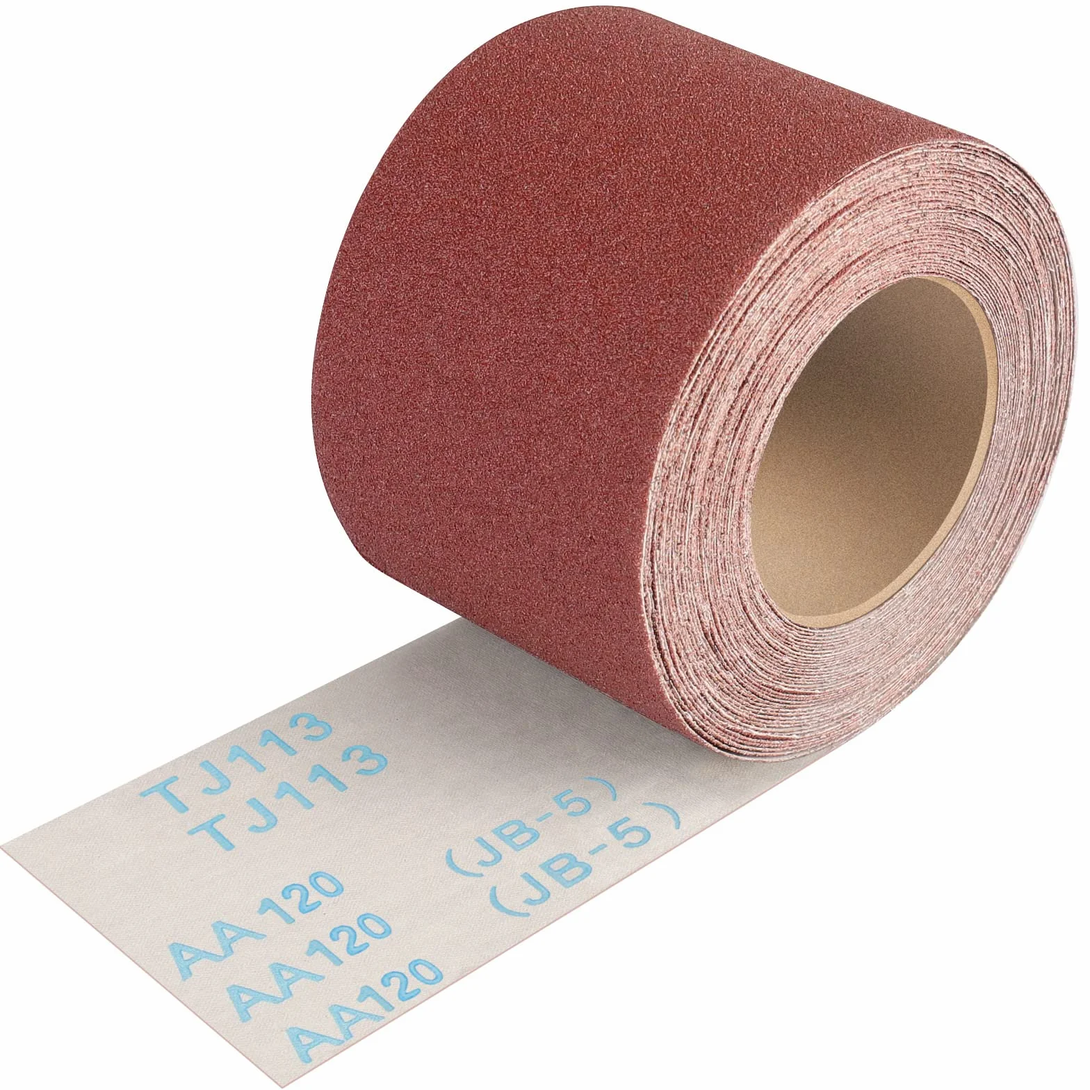 Rollo de Papel de Lija Grano 120, 93 mm x 10 m, Lijador de Corindón Paño Suave para Madera Metal Acero Inoxidable