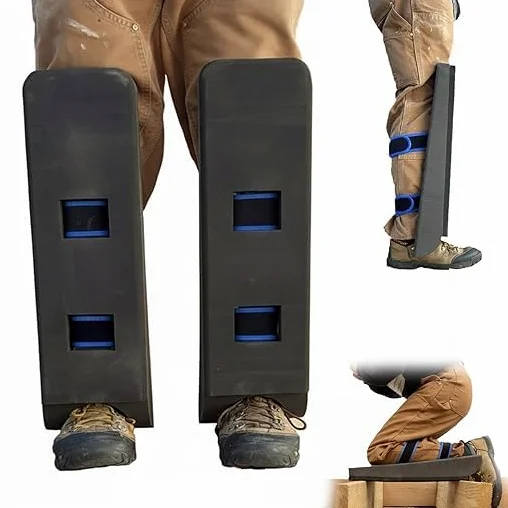 Rodilleras autoportantes para trepar en áticos, almohadillas de soporte ajustables para la navegación entre vigas, rodilleras ligeras de trabajo con correas envolventes.,1Pcs