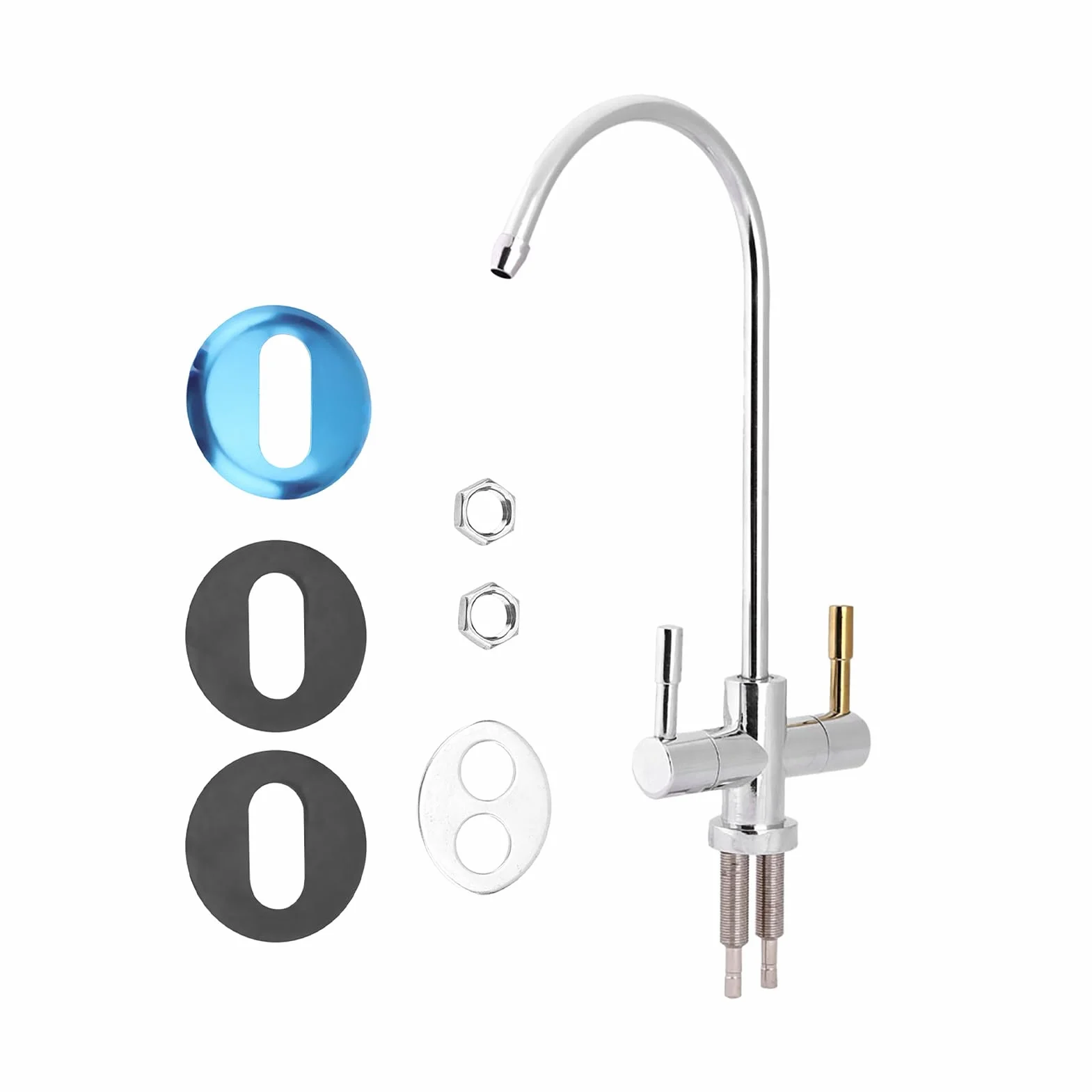 Grifo Purificador de Agua de Cocina - Filtro de Agua Potable Fría y Caliente Con Doble Orificio - Ósmosis Inversa RO Para Fregadero y Dispensador