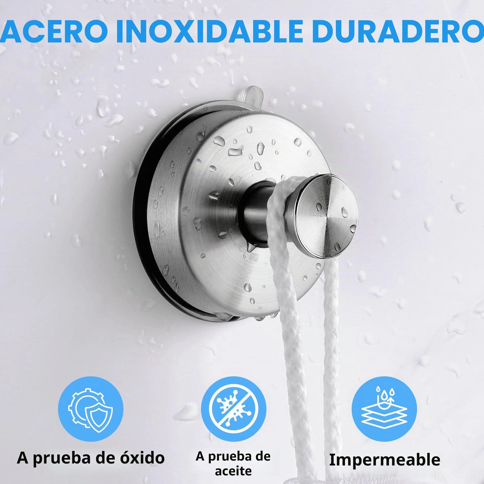 JOMOLA Gancho Ventosa de Vacío Colgador Ventosa Ultra Fuerte Toallero de Gancho para Baño Cocina Sin Agujeros Ganchos Ventosa para Pared Colgador Gancho de Succión Acabado Cepillado Plata 4 Piezas