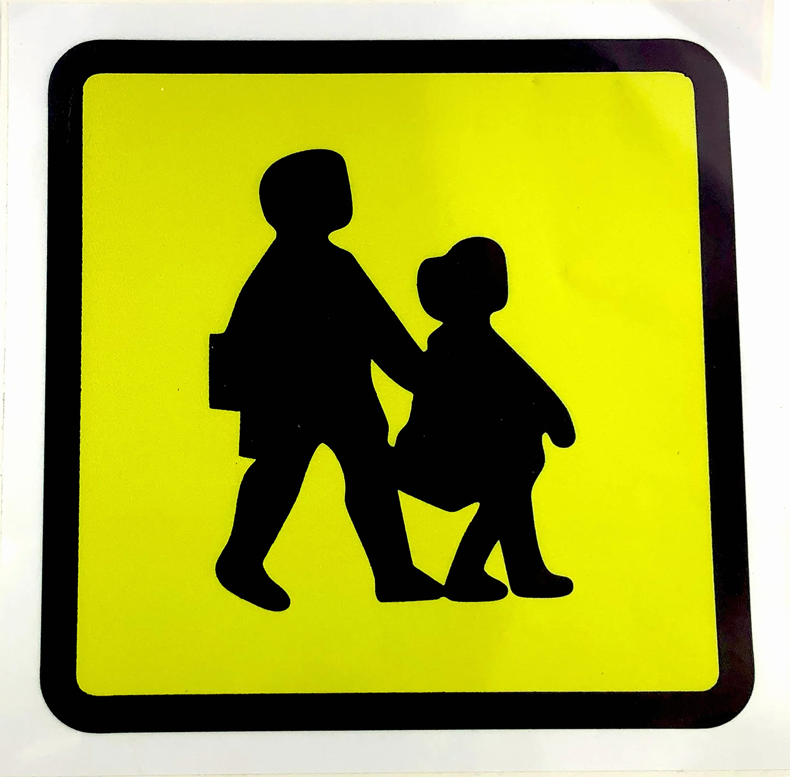 Señal de seguridad con símbolo de autobús escolar, plástico PVC de 3 mm, 200 x 200 mm