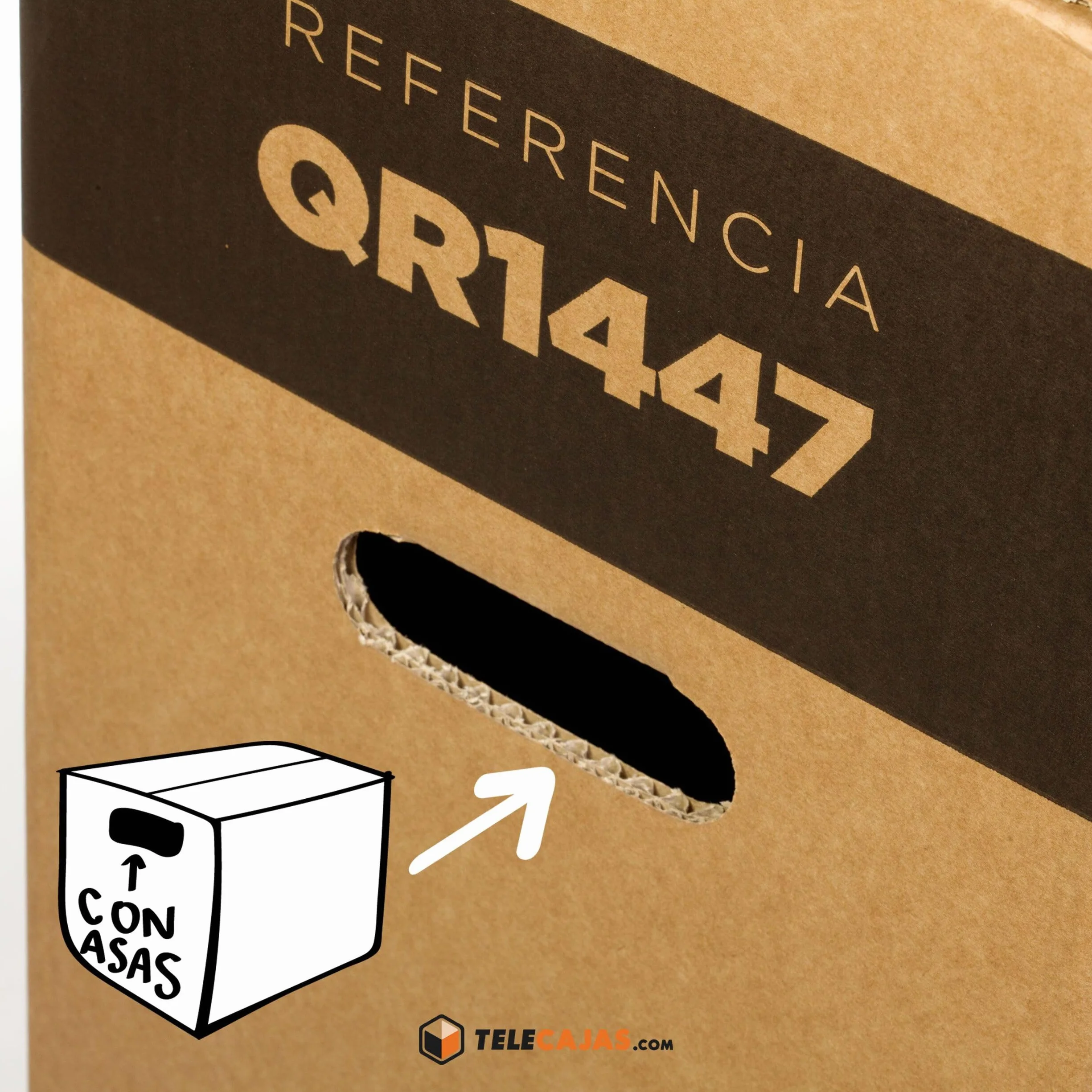 Caja para Bicicleta de Cartón Reforzado Doble Onda 140x25x80 cm con Asas Resistentes