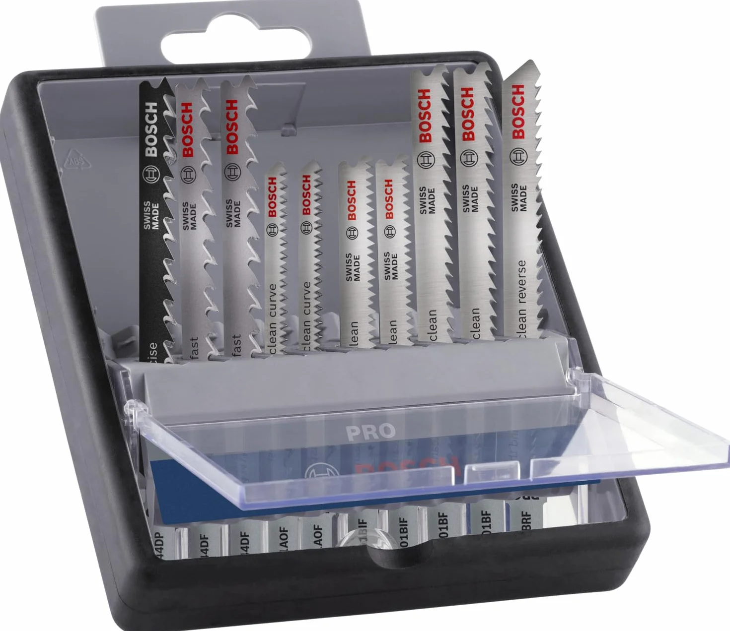 Bosch Juego de 10 hojas de sierra de calar Pro Hardwood and Laminate (para madera dura, parqué, longitud 83 mm, accesorio profesional)