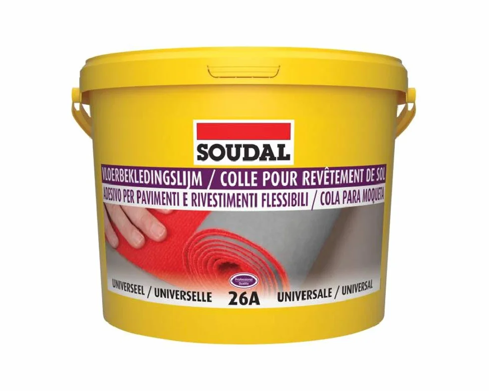 Soudal Adhesivo para suelos blandos 5kg vinilo textil PVC cubo resistente al agua