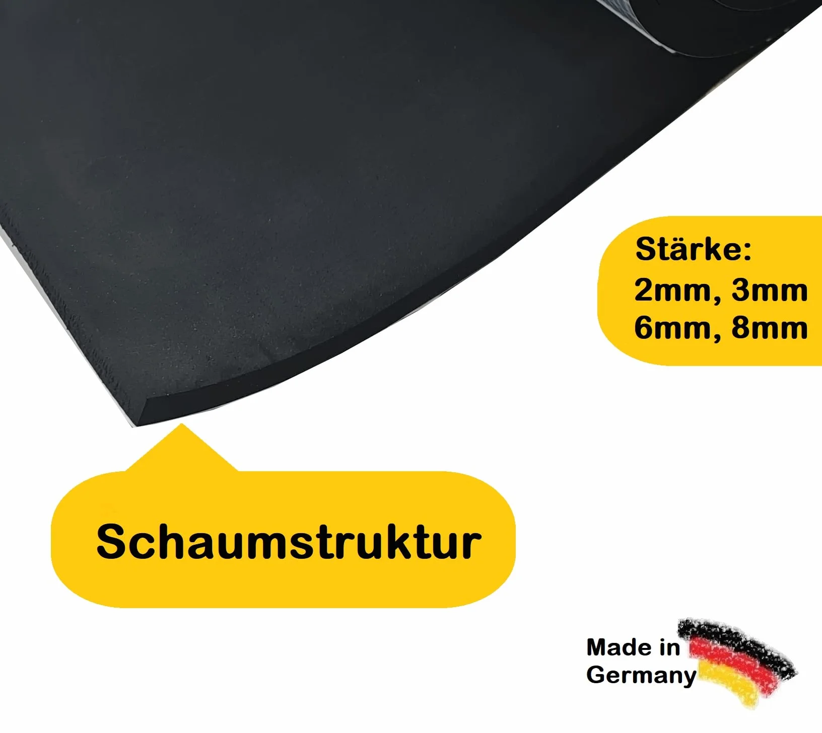 Cinta de sellado EPDM Premium, 3 mm de grosor, autoadhesiva, 10 m por rollo de caucho celular (60 mm x 10 m)