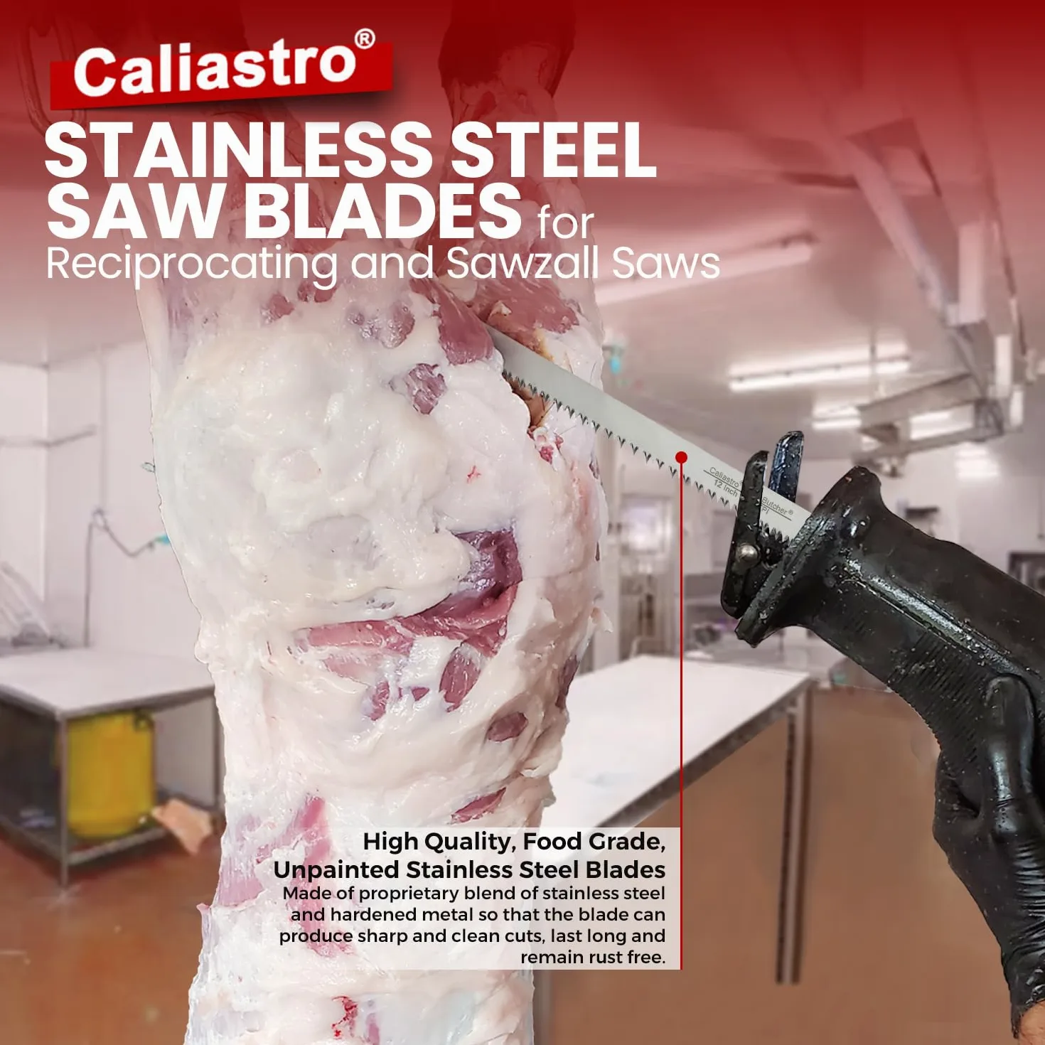 Hojas de sierra de corte de carne de acero inoxidable de 12 pulgadas para sierras alternativas y Sawzall, paquete de 5