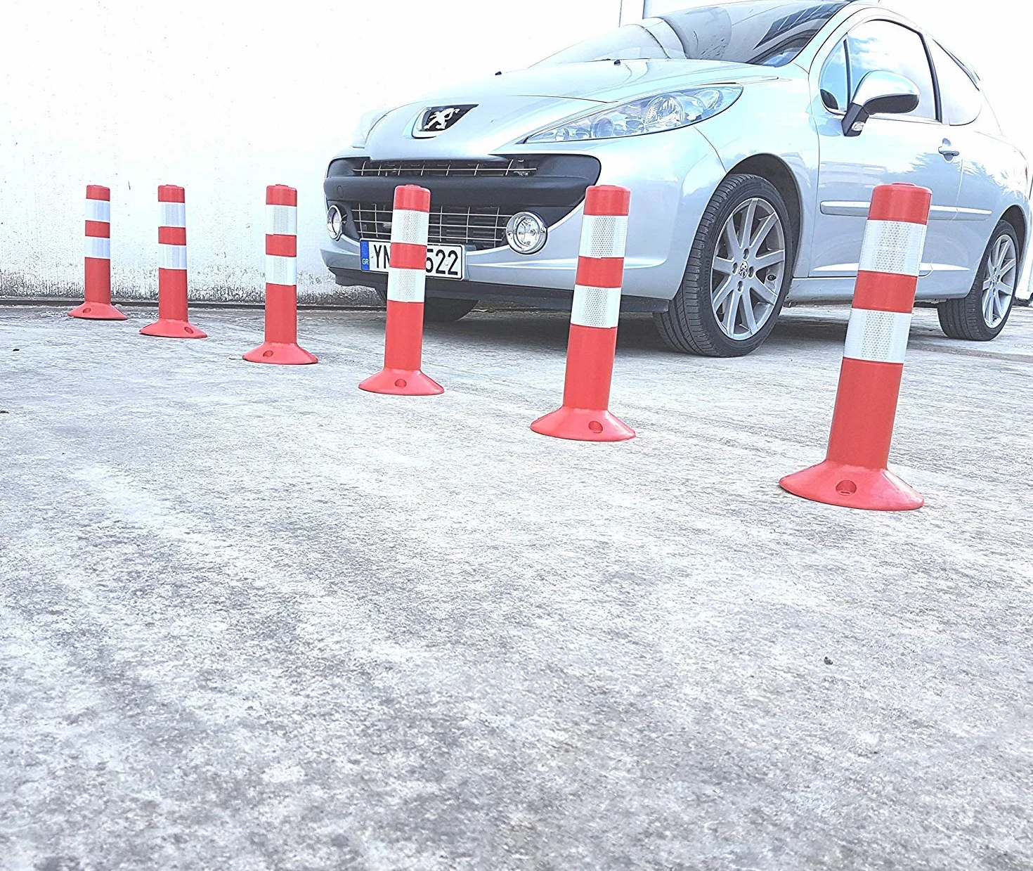 Postes Flexibles Rojo Blanco 45 cm (Paquete de 2)