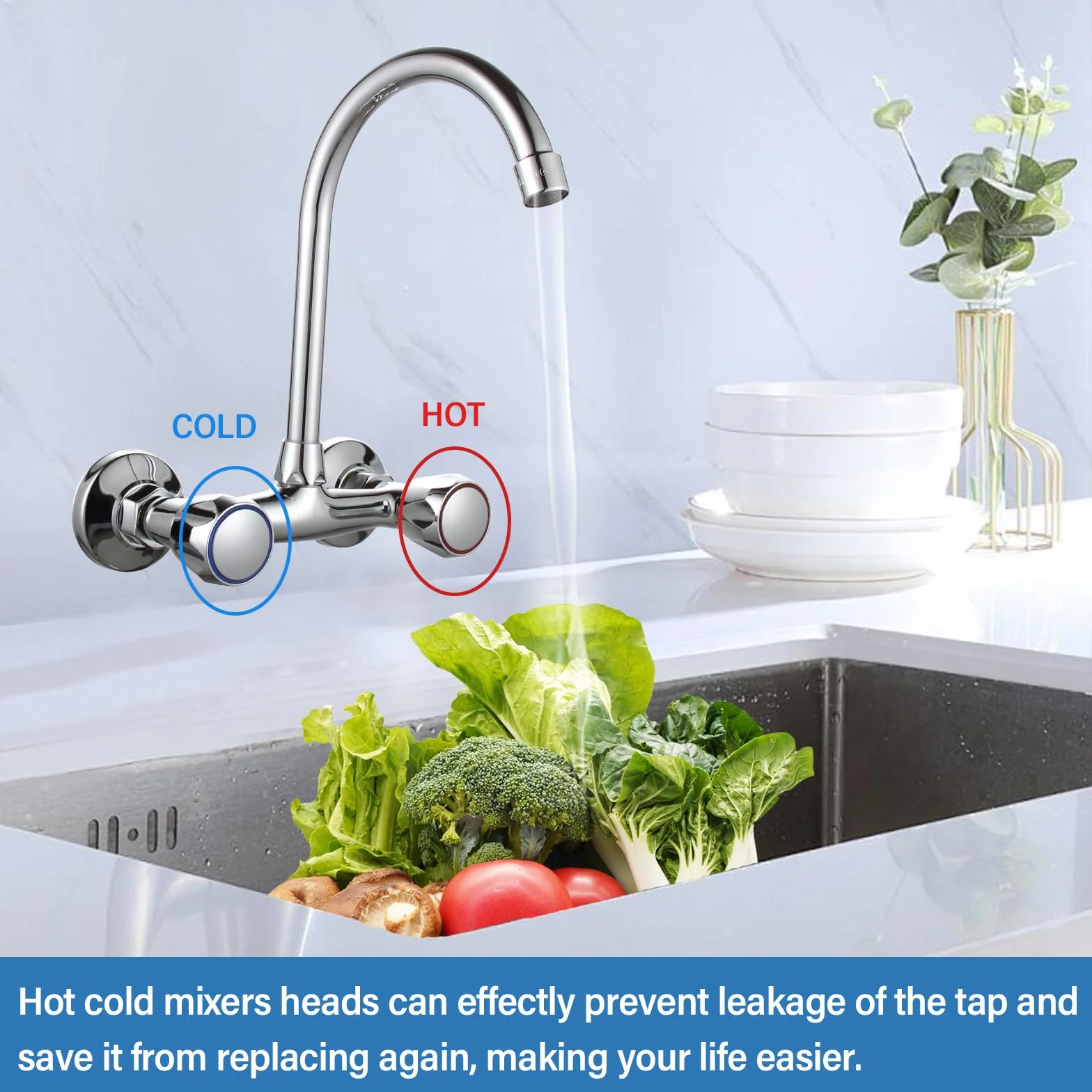 4 Kit de Válvula de Grifo, 1/2" Válvula De Grifo De Baño Interior, Cabezal Ceramico Reemplazo Cartucho, Accesorios de Válvulas de Grifo para Cocina Baño