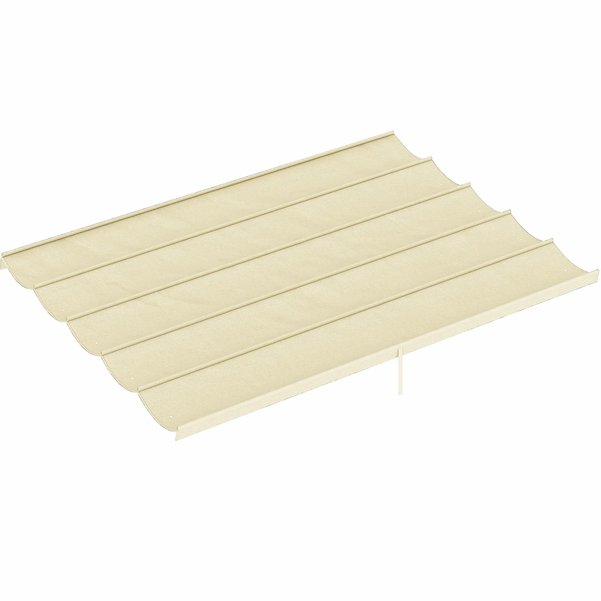 Outsunny Techo de Pérgola 3,5x2,6 m, Repuesto Retráctil UV30+, Toldo Jardín Crema
