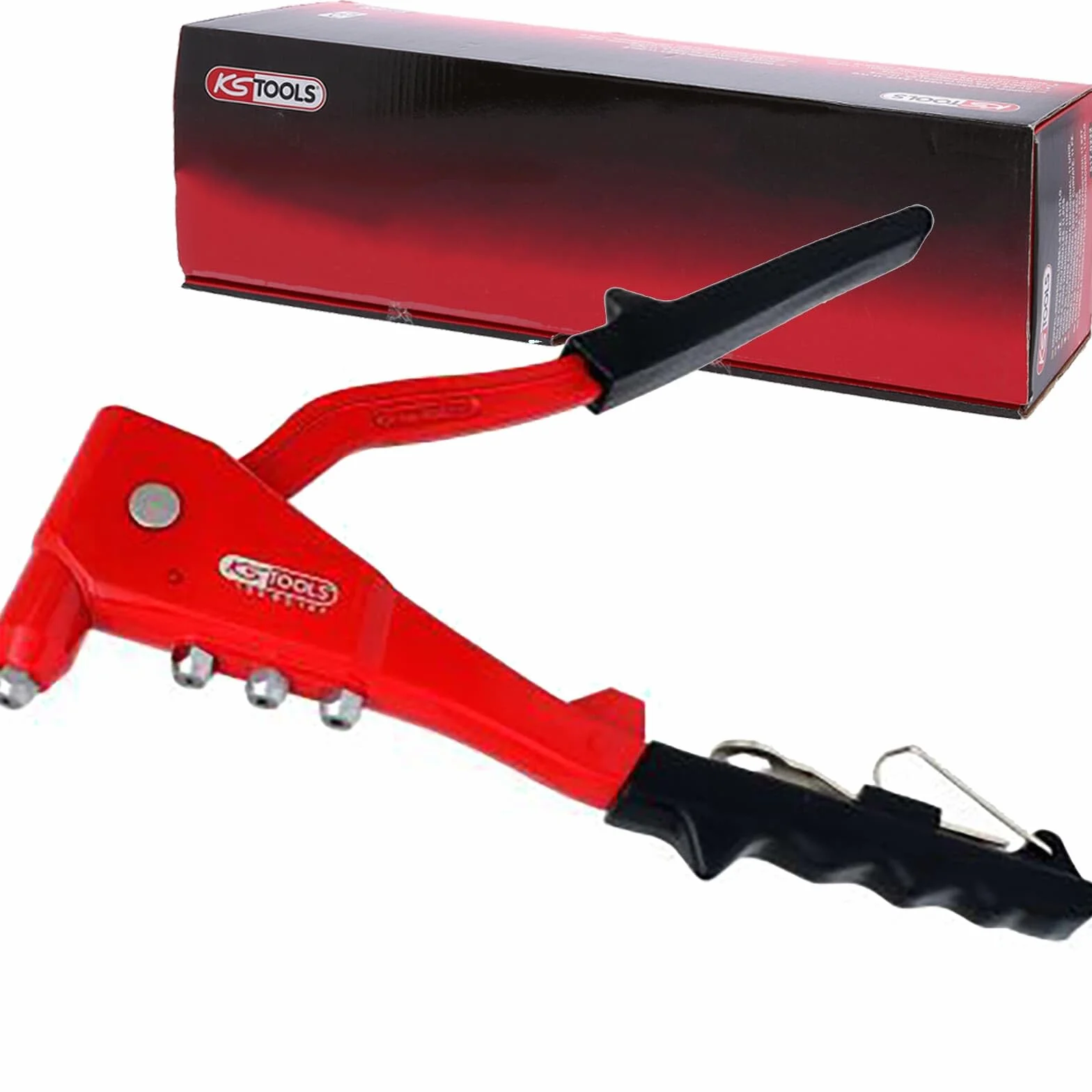 KS Tools 150.9510 - Tenazas de remaches manuales estándar, cuerpo sólido de metal fundido (tamaño: 270 mm)