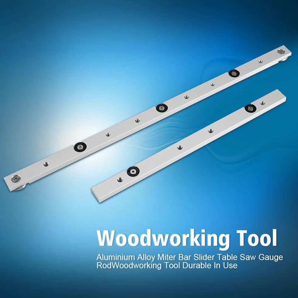 Fdit Barra de Inglete de Aleación de Aluminio Barra de Inglete Barra de Calibre Bar Sierra Herramienta de Trabajo de Madera de Varilla(450mm)