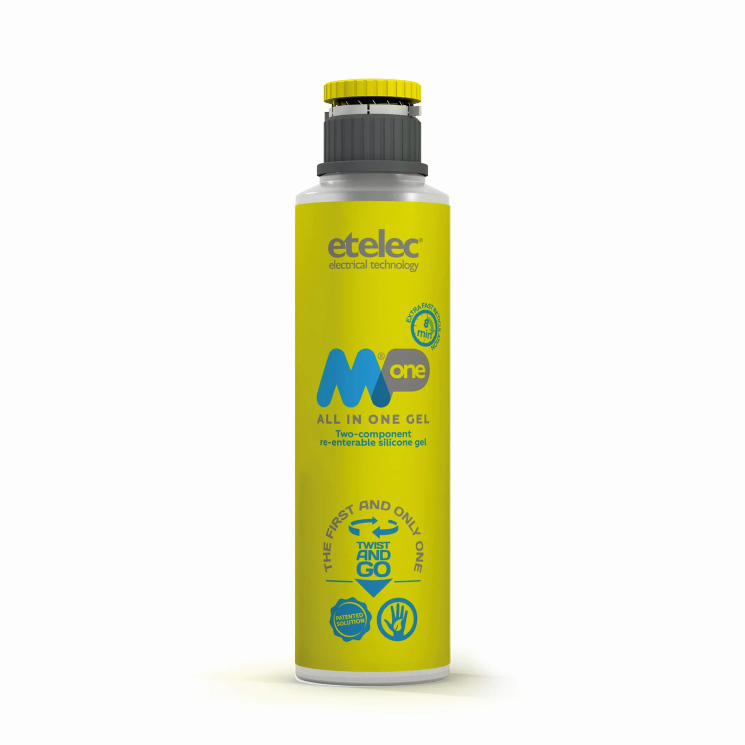 Etelec Mpone Mpone Gel de silicona Monoflacone, relleno aislante eléctrico, cajas de derivación (MP106-0.600 litros)