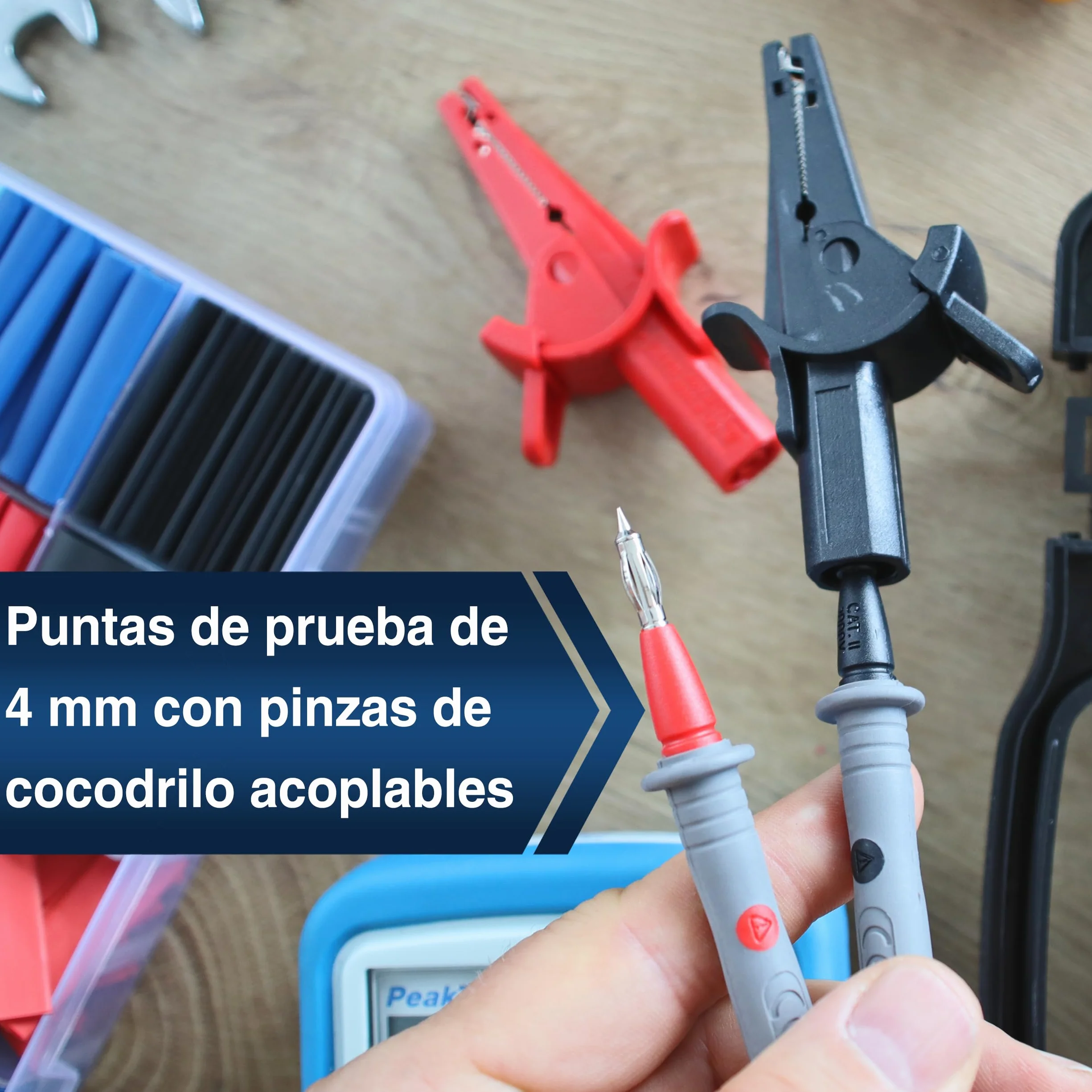 PeakTech 2695 – Probador de aislamiento, calibrado, probador de continuidad, voltímetro, circuitos, fusibles, mínimo/máximo, retención de datos, TUV/GS - 125V, 250V, 500V, 1000V